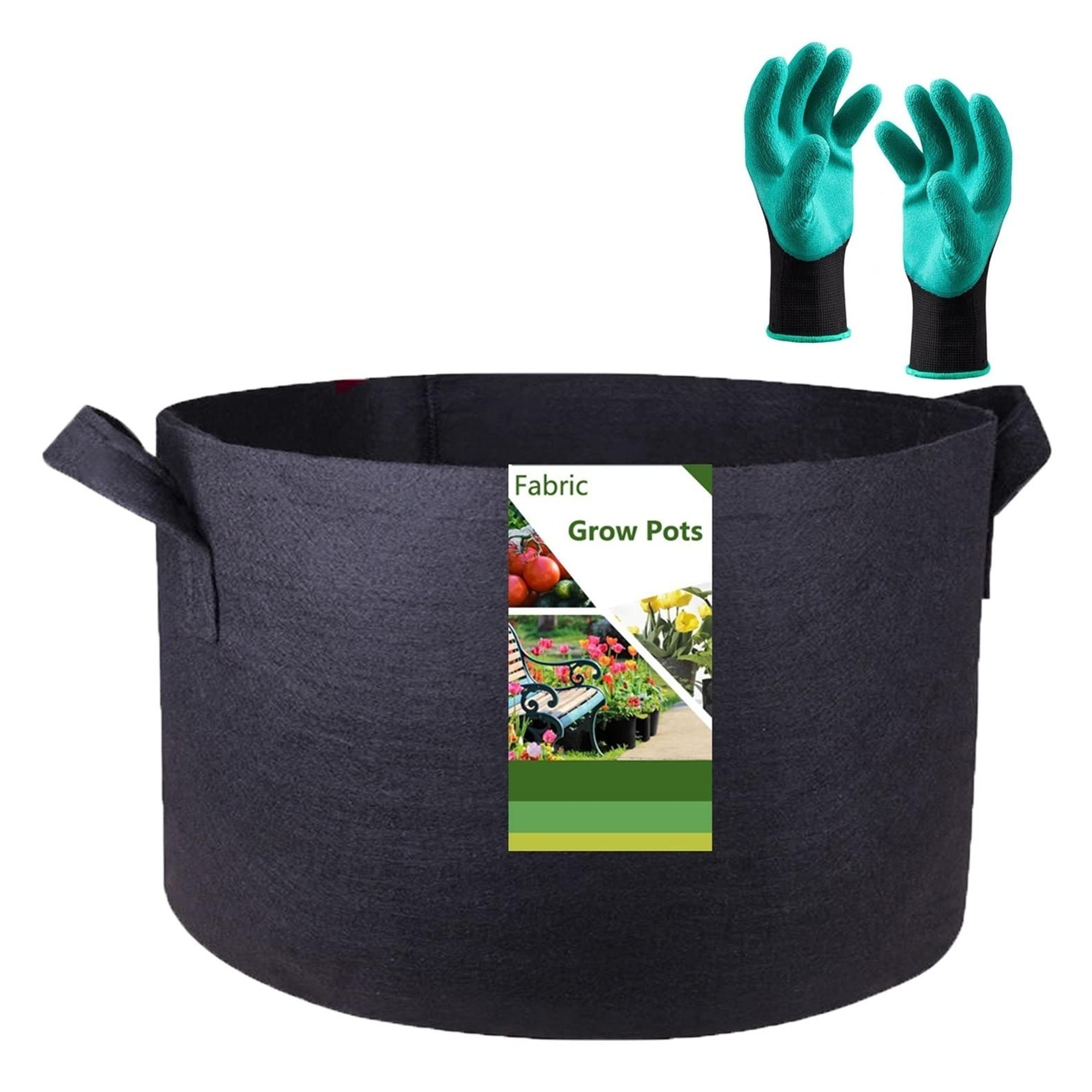 400 Gallon Garden Plant Grow Bag (70x24 inch) Gardening Raised Bed for Tomato Plant Pot,Potato Planter,Herbs Vegetable Plant Bag,Flower Bed,Yard Waste Bag,Lawn Debris Bag,Leaf Bag with Garden Gloves