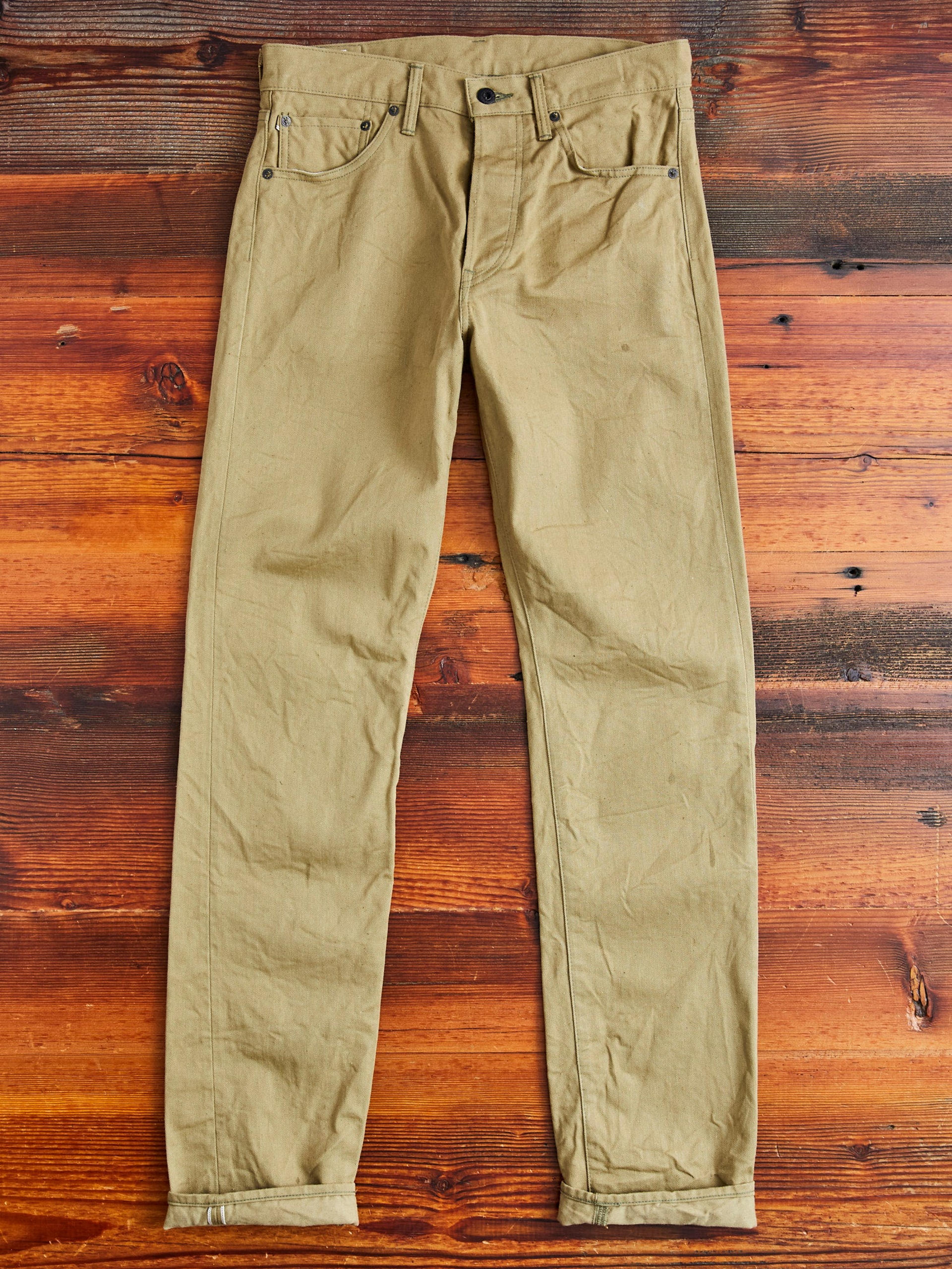 206-BRD Selvedge "British Drill" Katsuragi Pant in Beige – Blue Owl Workshop