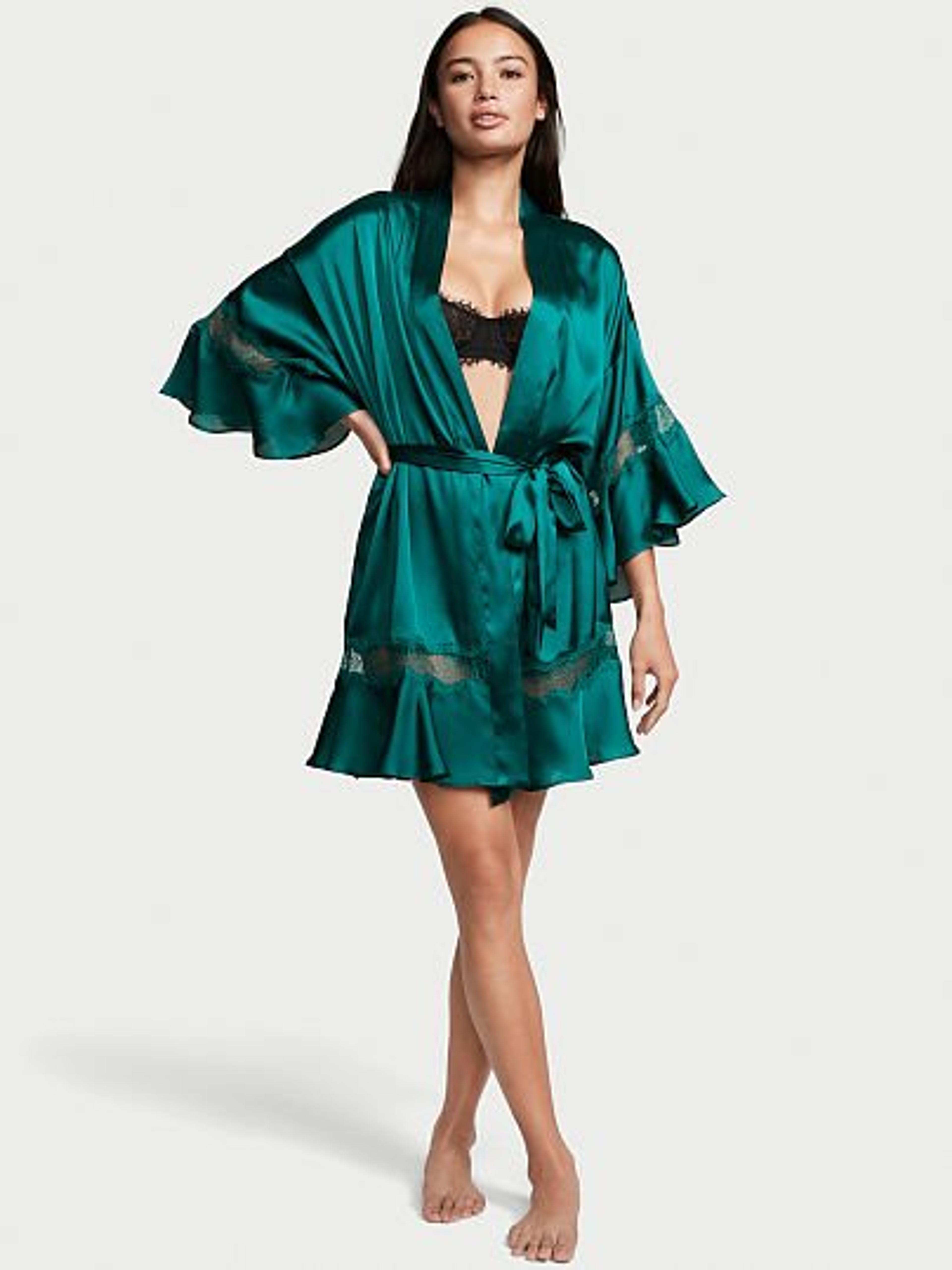 Flounce Satin Robe