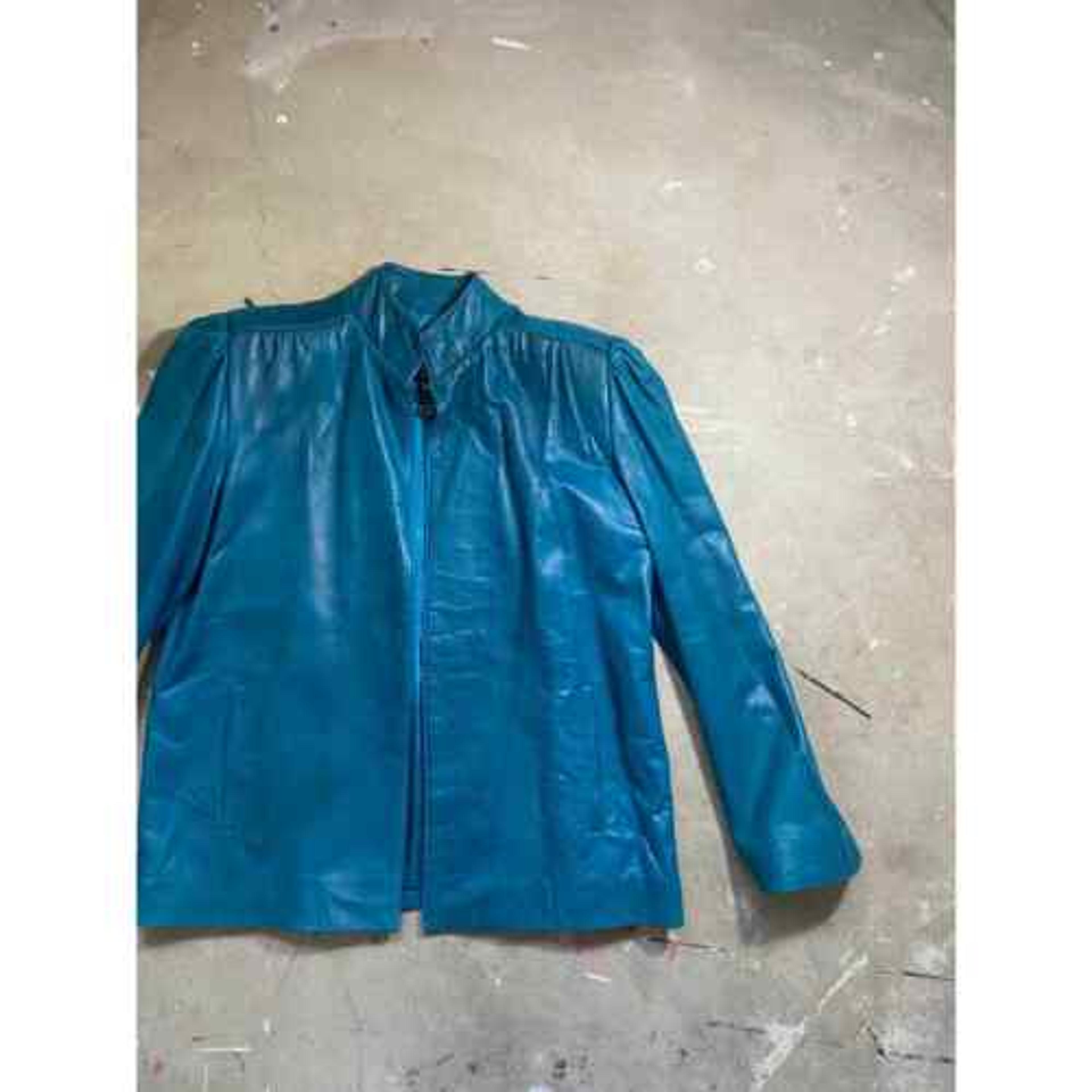 Vintage Leather Jacket, Buttery Soft, Teal Blue | eBay