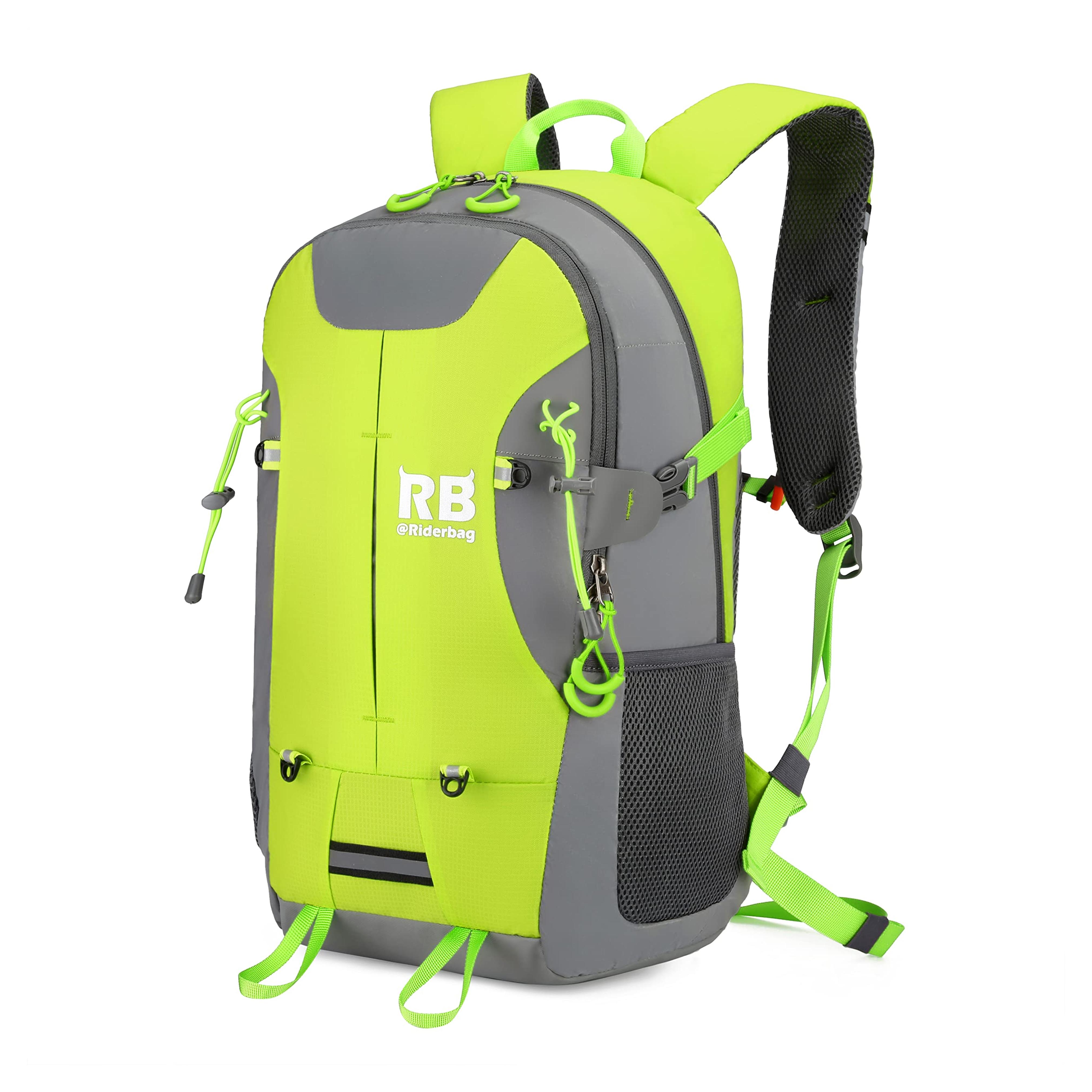 RIDERBAG Reflective Backpack. Backpacks that keep you safe day and night. High visibility, Commuter, Motorcycle backpack.