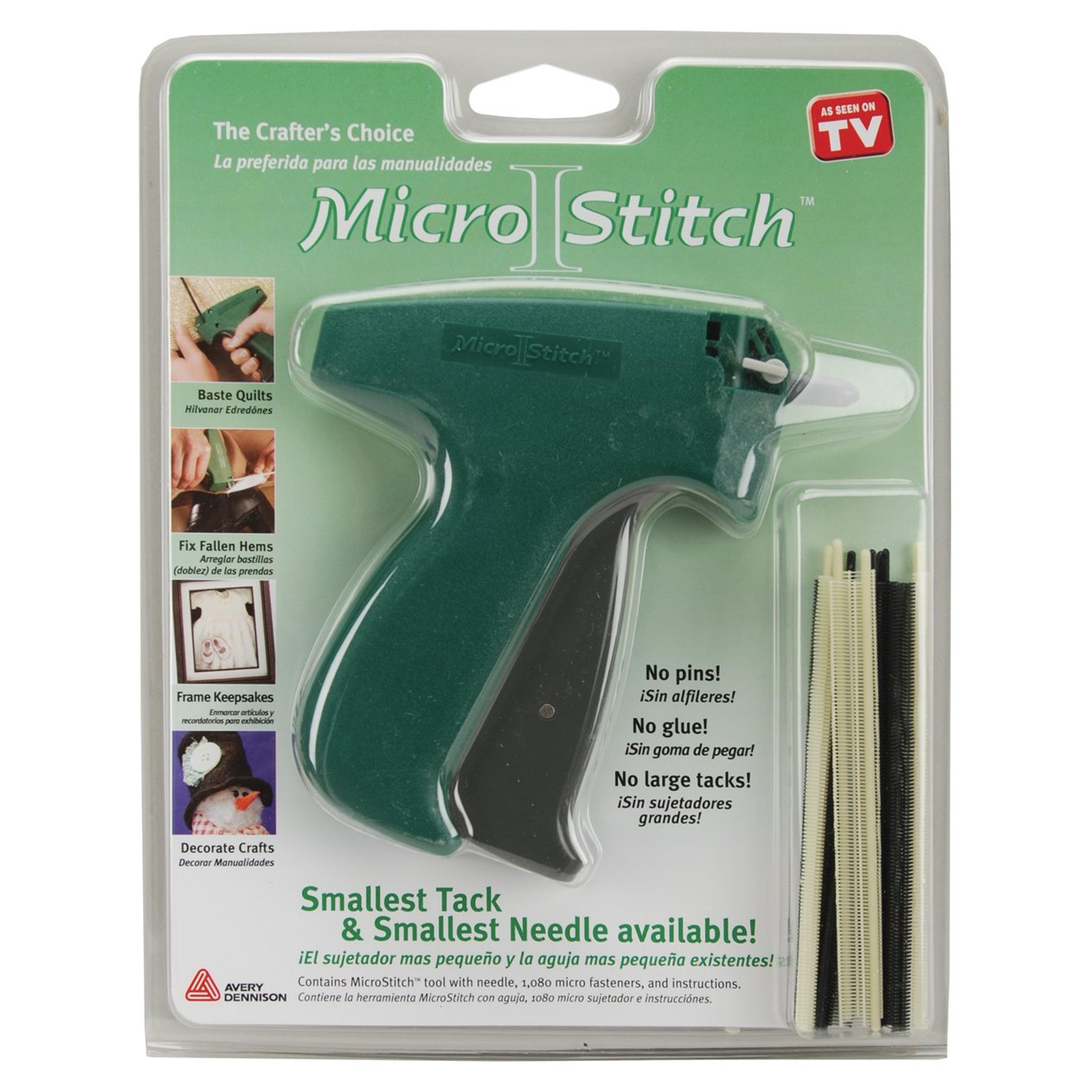 MicroStitch Tagging Gun Kit – Includes 1 Needle, 540 Black Fasteners & 540 White Fasteners (Starter Kit)