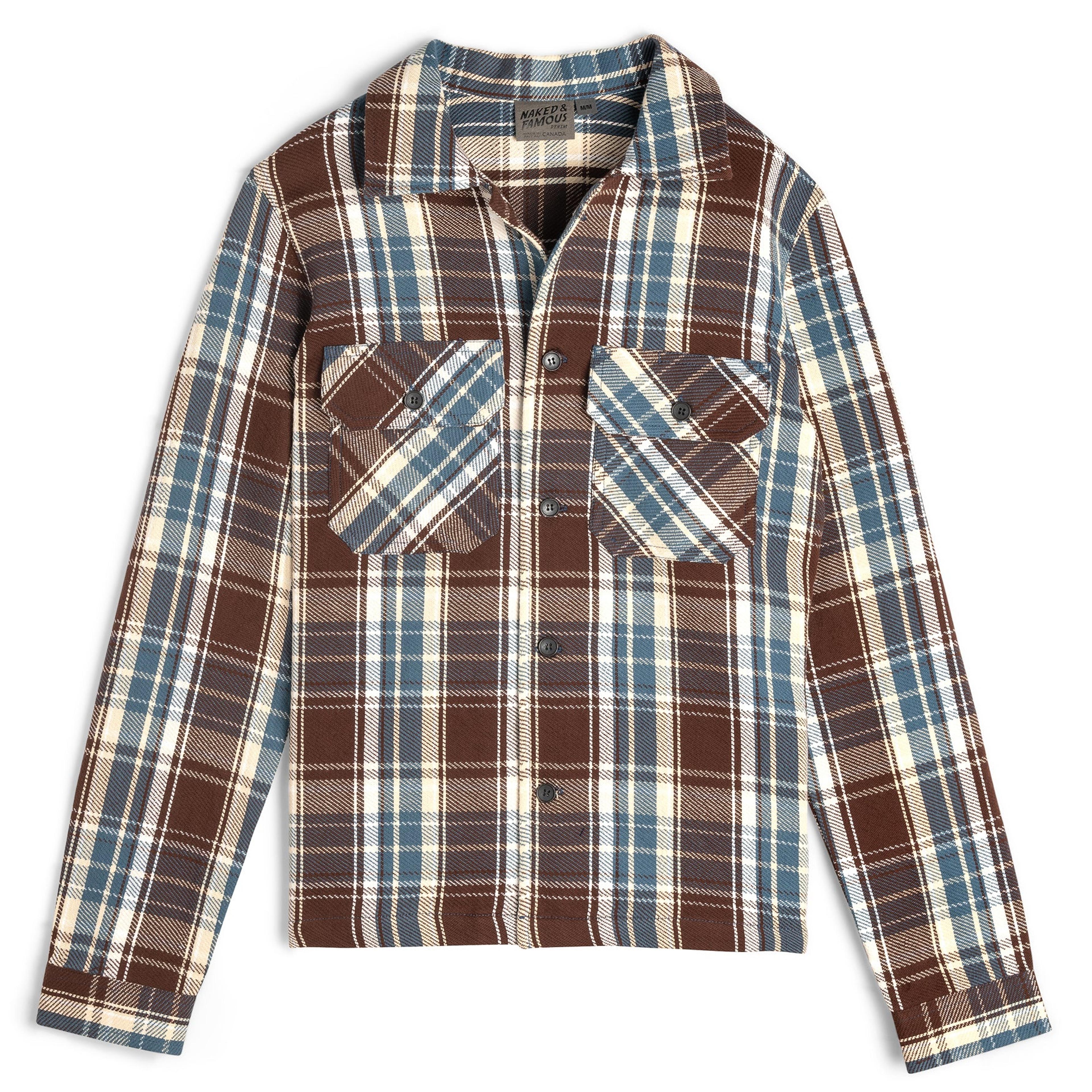 Work Shirt - Loose Weave Vintage Flannel - Brown - XL