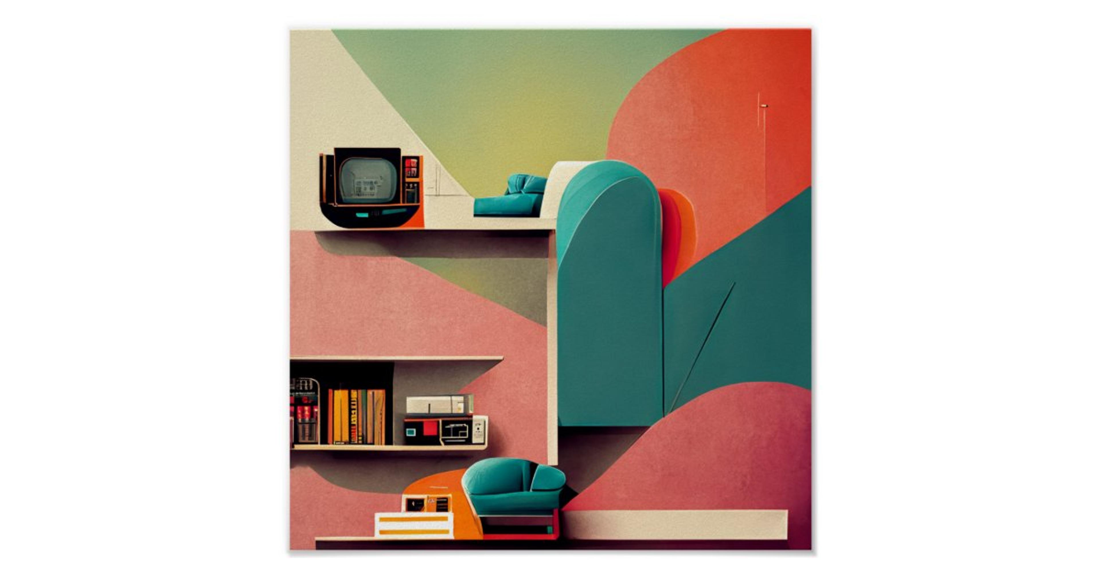 80's Living Room Poster | Zazzle