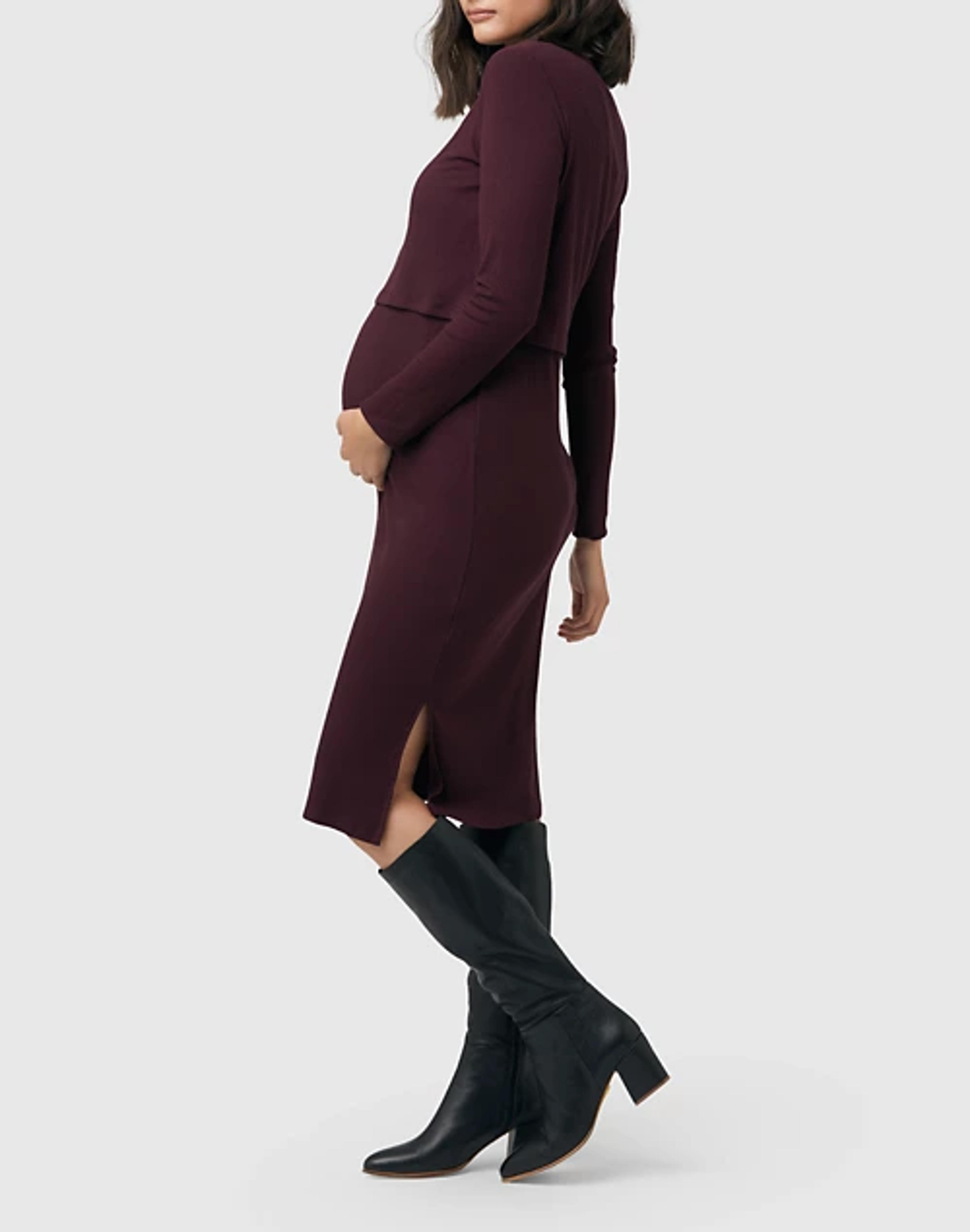 Ripe Maternity Ruby Rib Nursing Dress