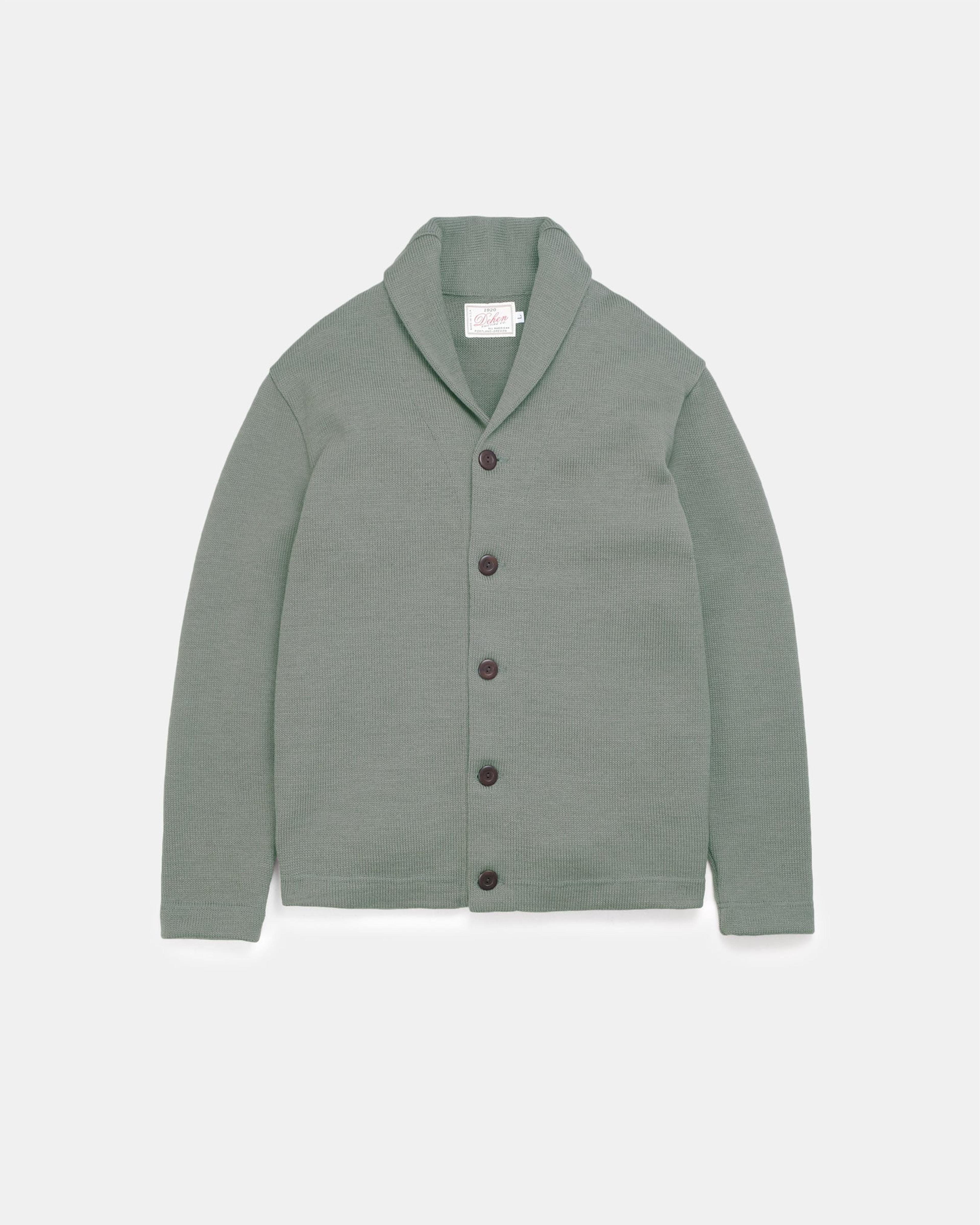 Oxford Shawl Sweater - Sage