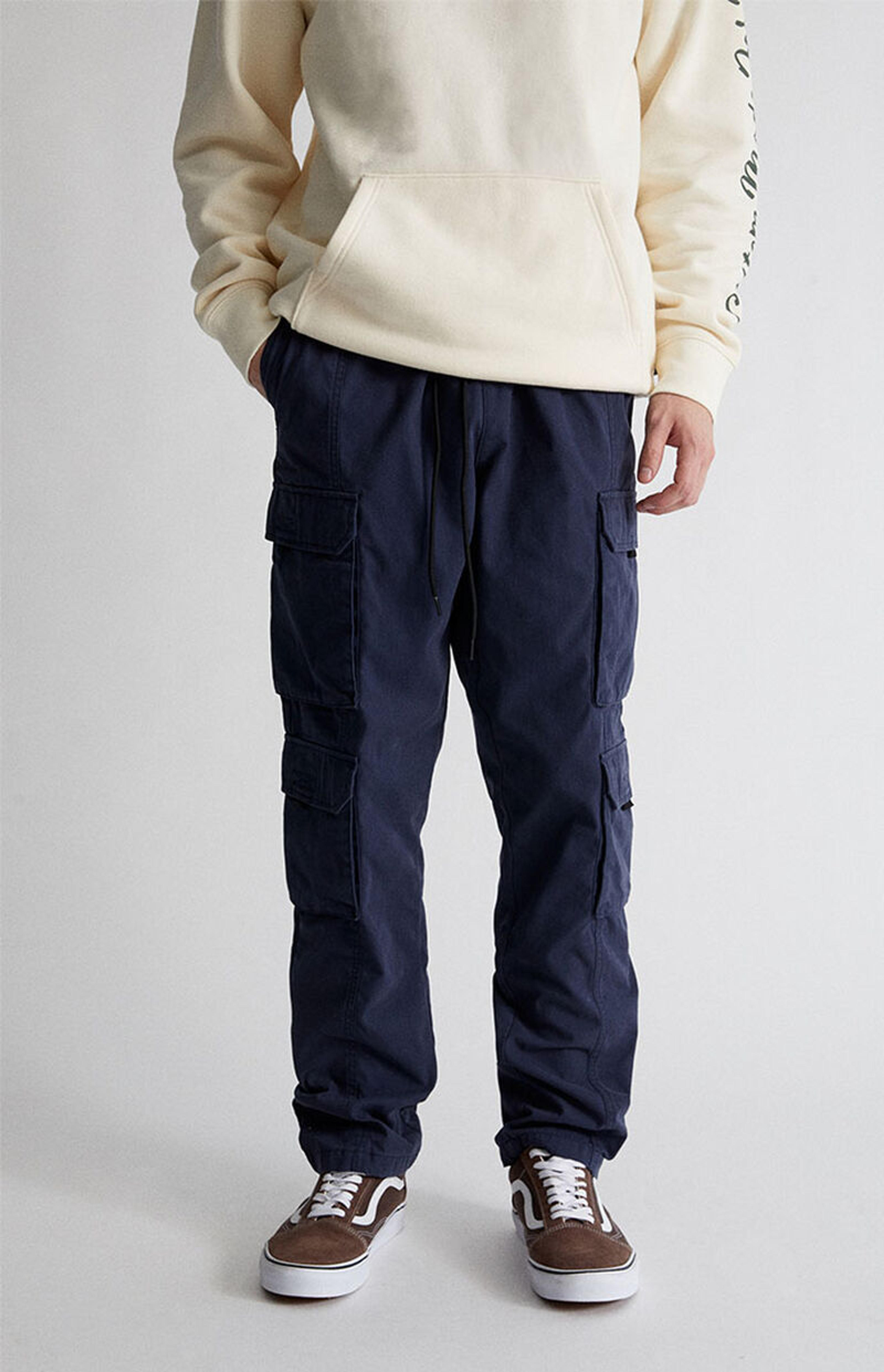 PacSun Navy Cotton Loose Cargo Pants | PacSun