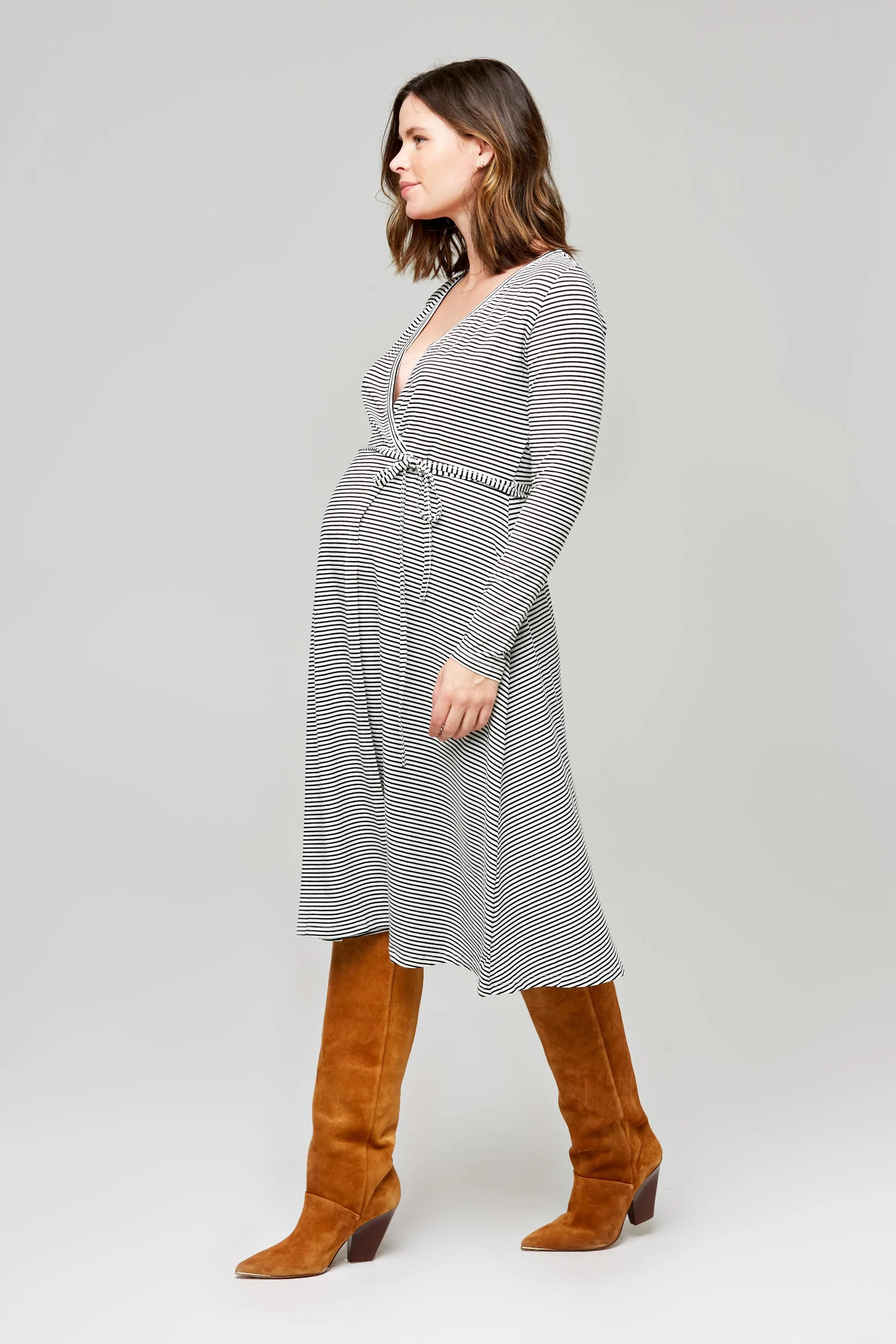 Tessa Long Sleeve Maternity + Nursing Wrap Dress | NOM Maternity