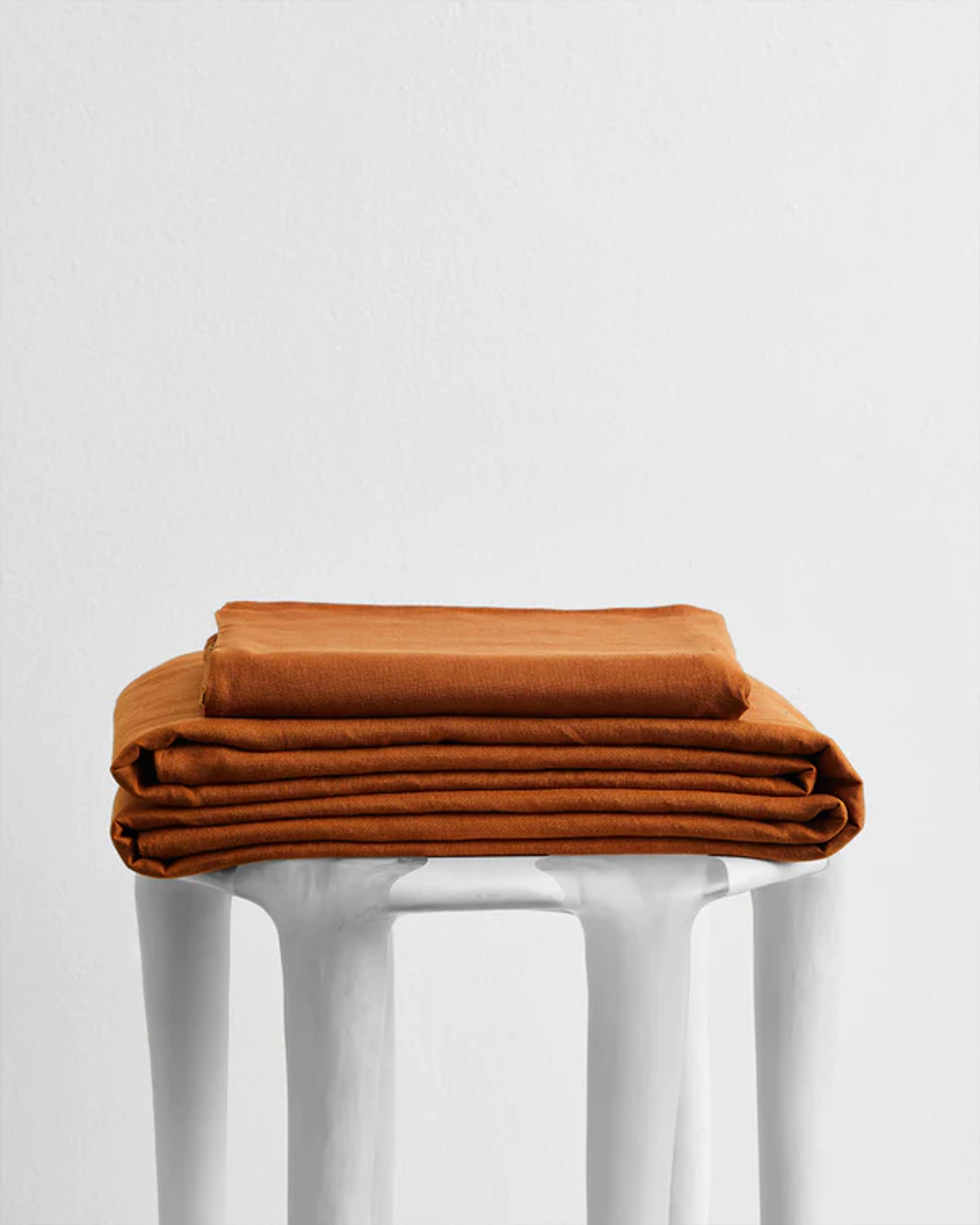 Rust 100% Flax Linen Sheet Set – Bed Threads