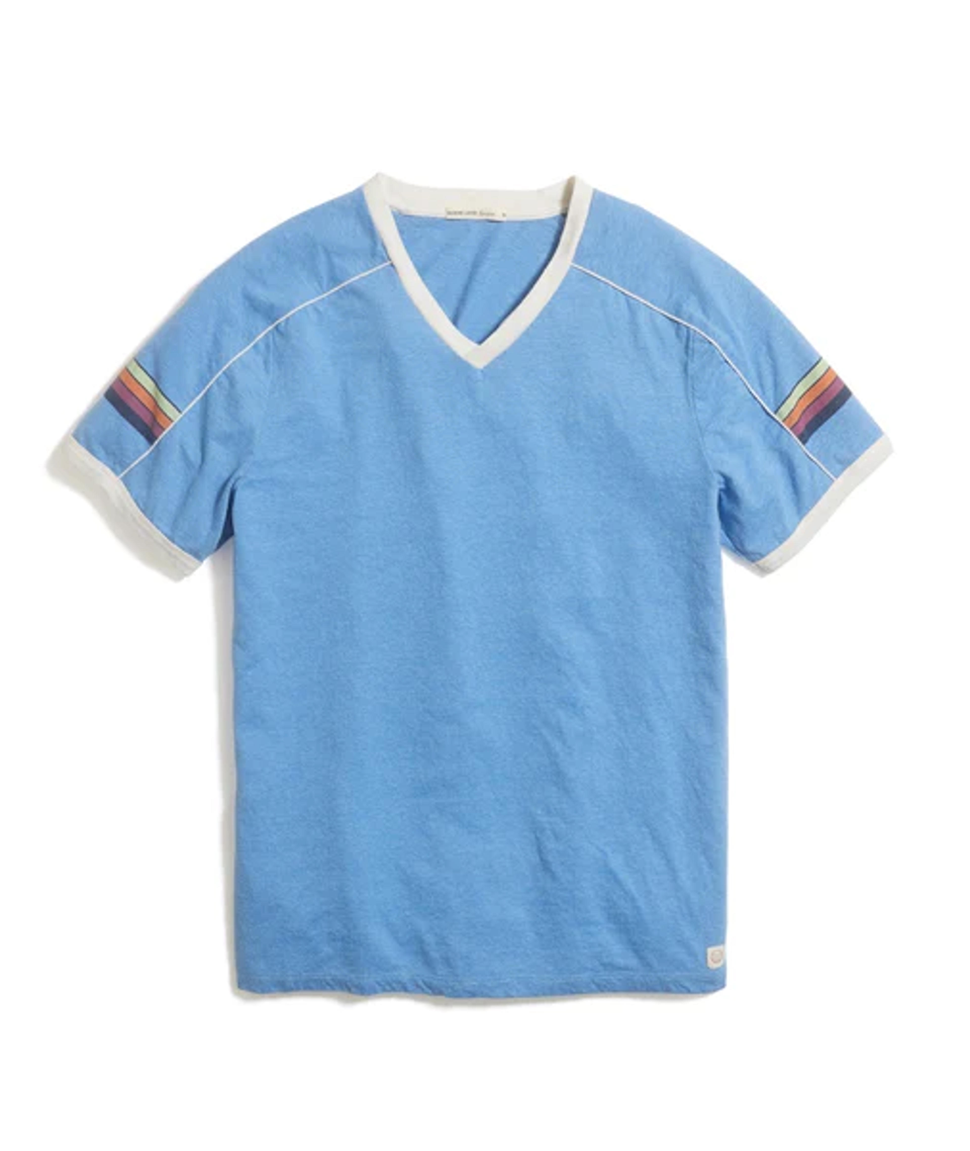 Varsity V-Neck Tee in Marina