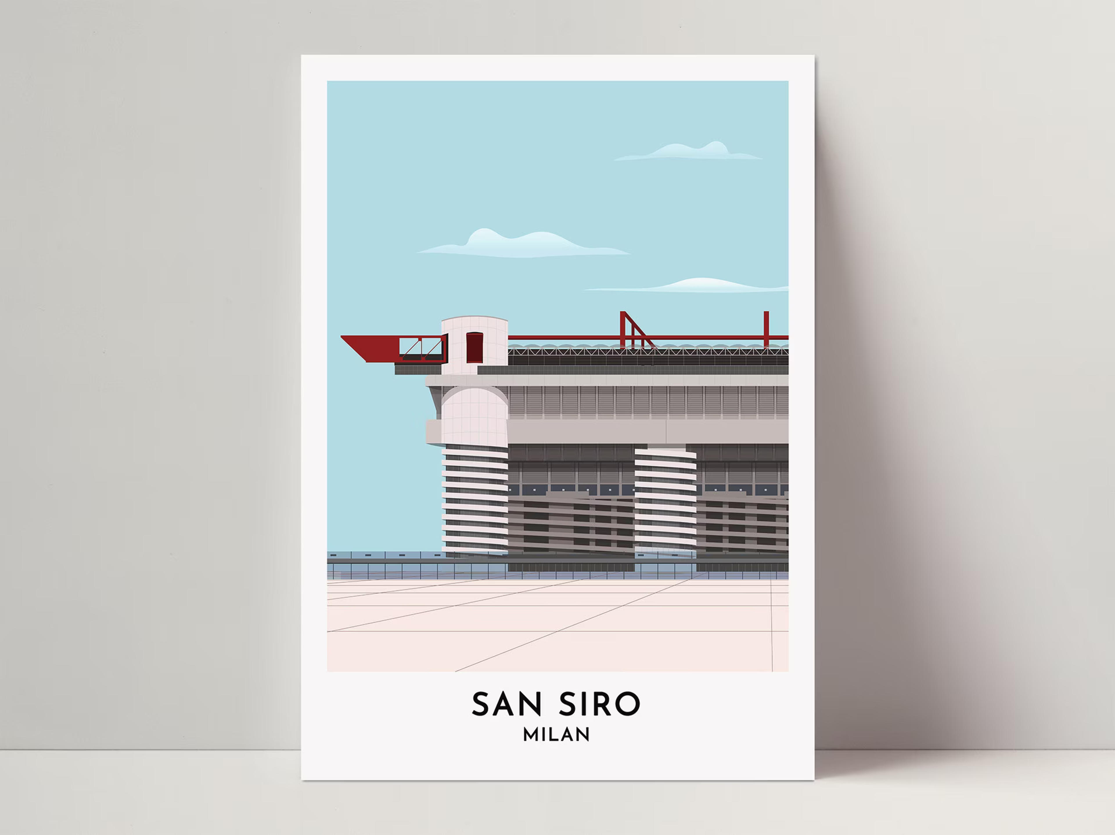 Milan San Siro Gift Print AC Inter Poster Gift for Him Her - Etsy