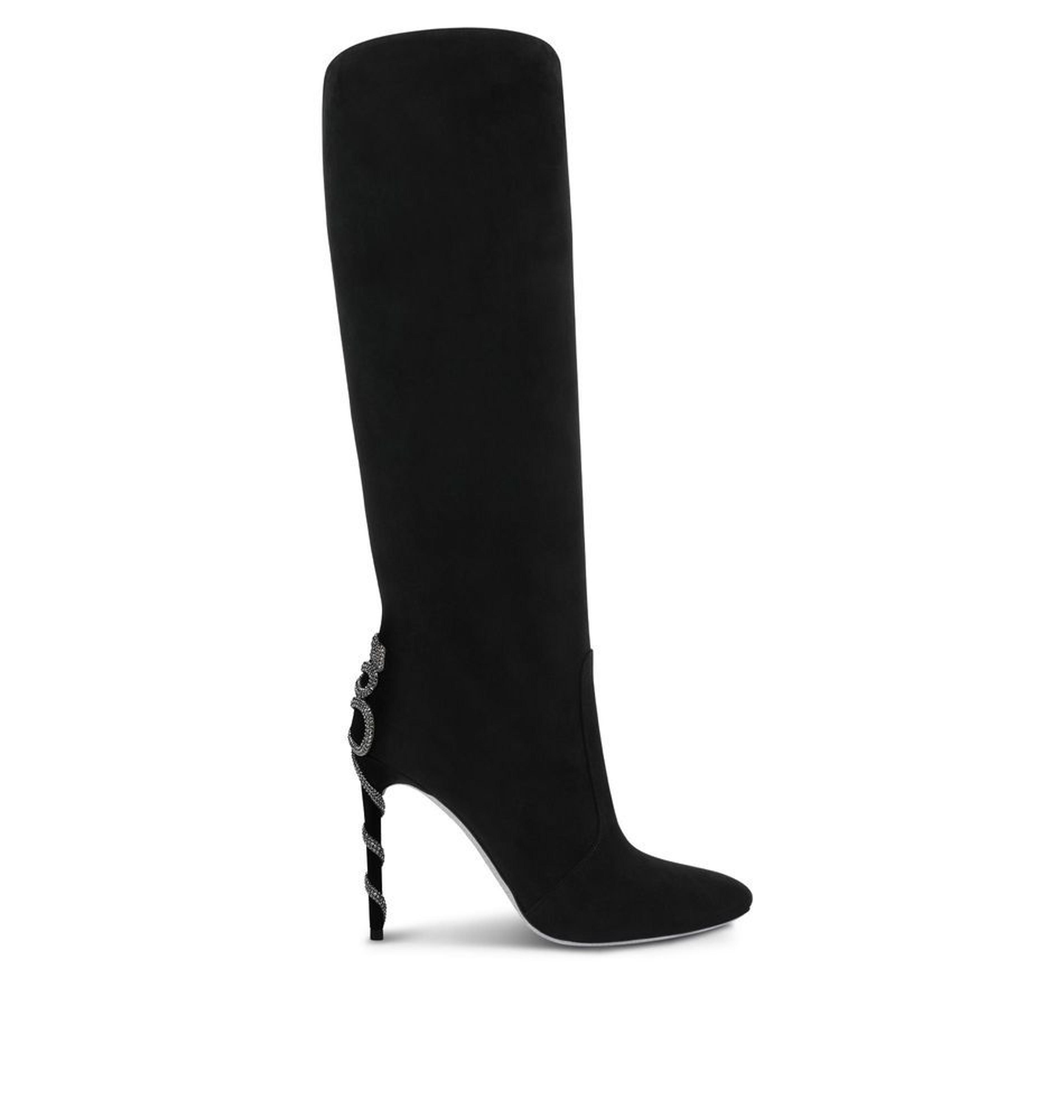 Morgana crystals black boot 100 | Caovilla store