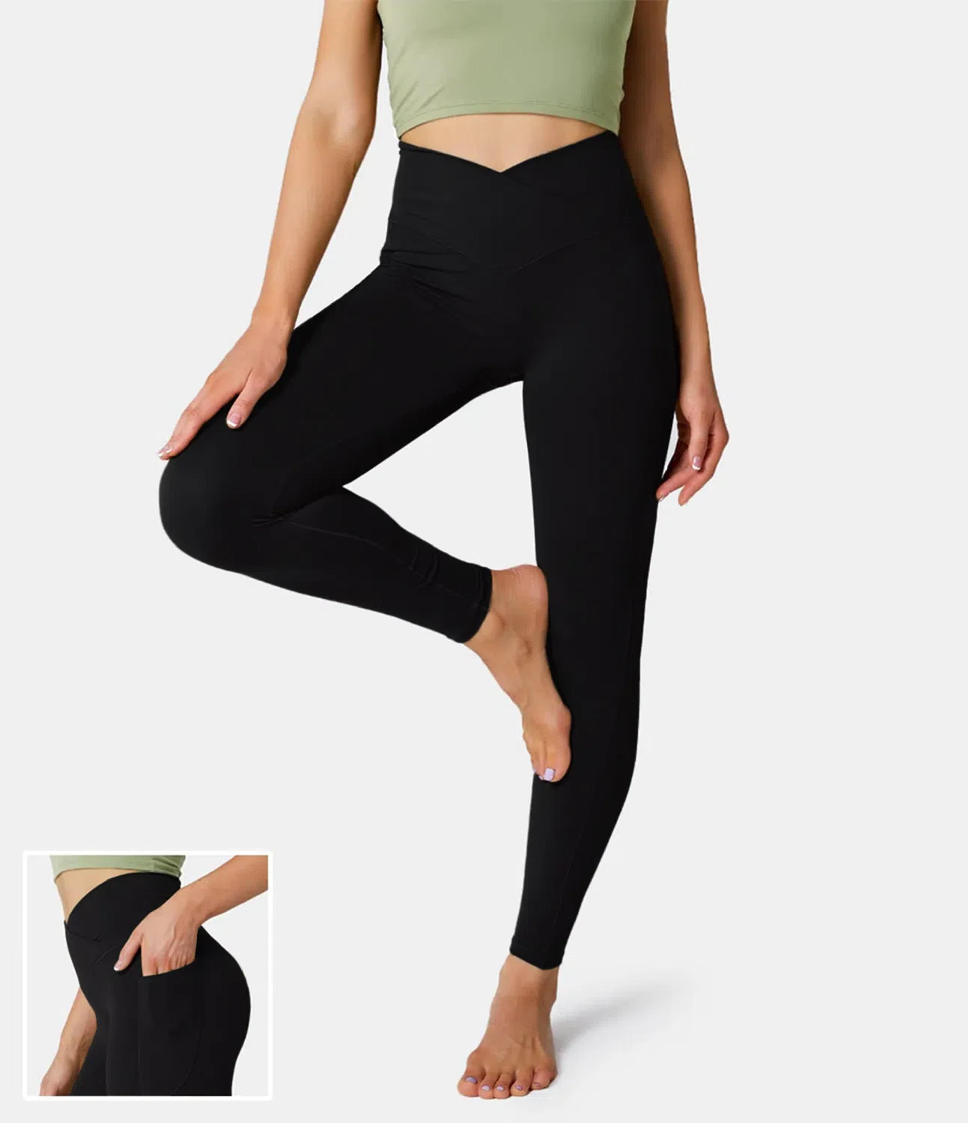 Cloudful® Crossover Pocket Plain 7/8 Leggings