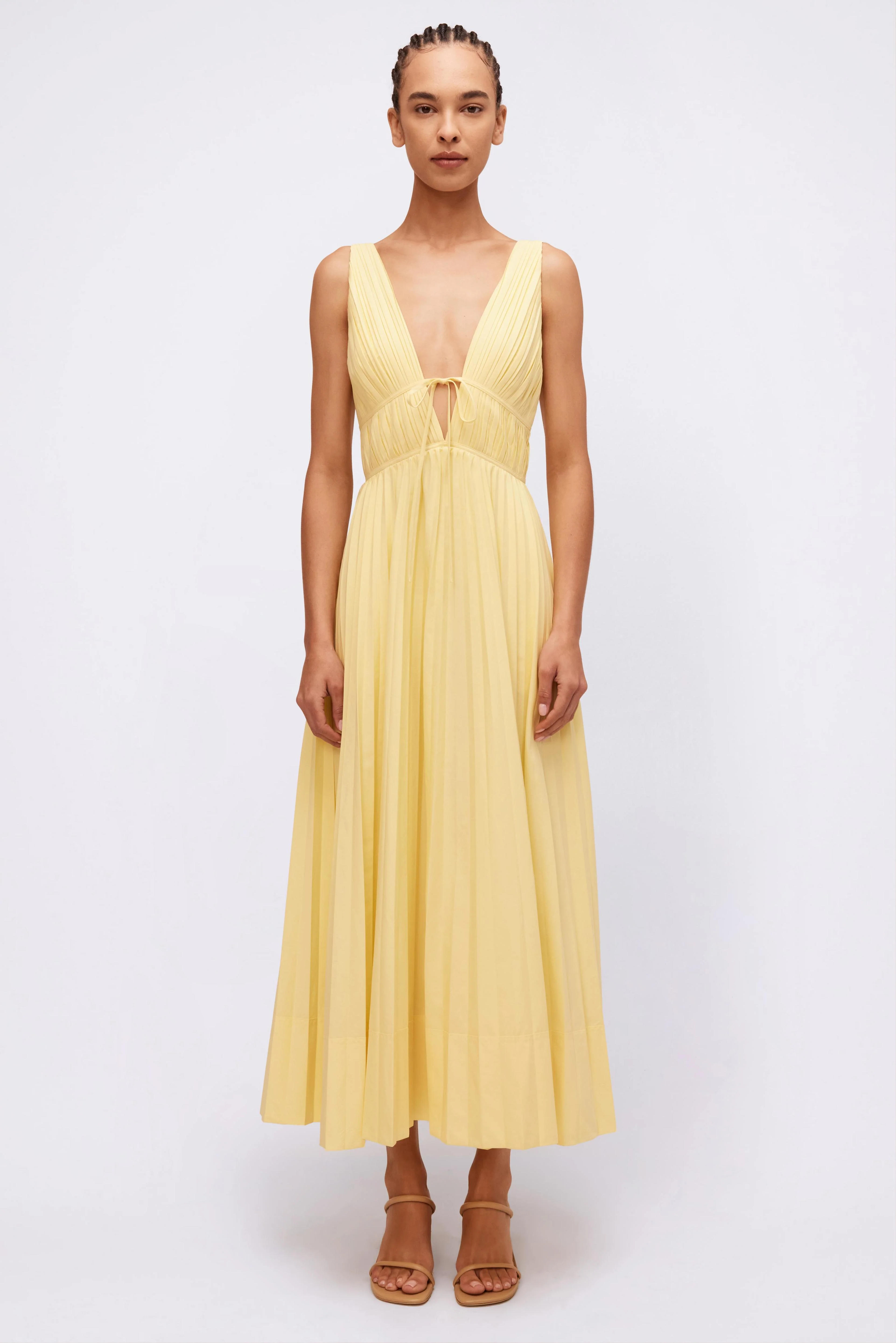 Stephanie Dress - Sulfur Yellow | SIMKHAI