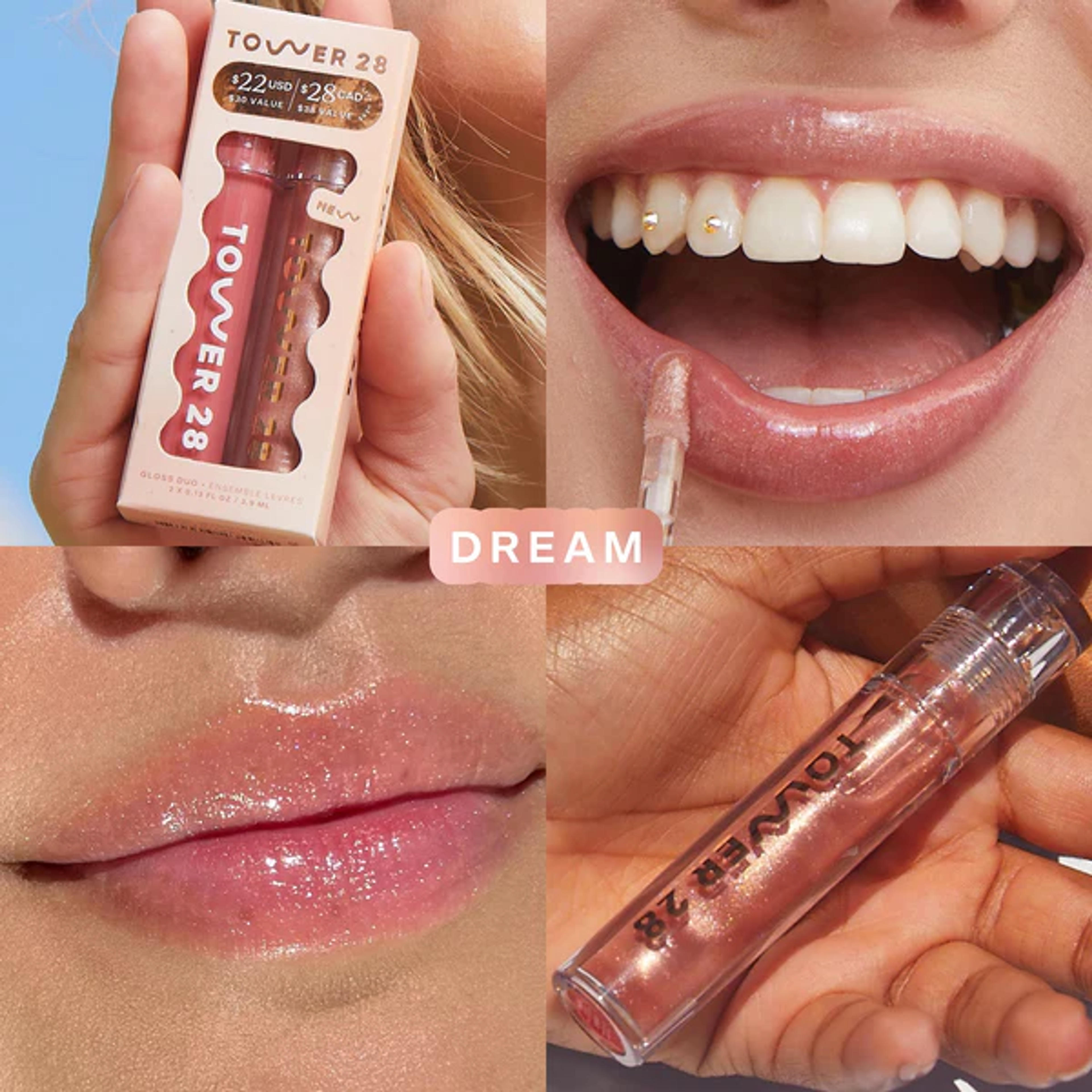 Dreamy Gleamy Lip Jelly Duo | Tower 28 Beauty