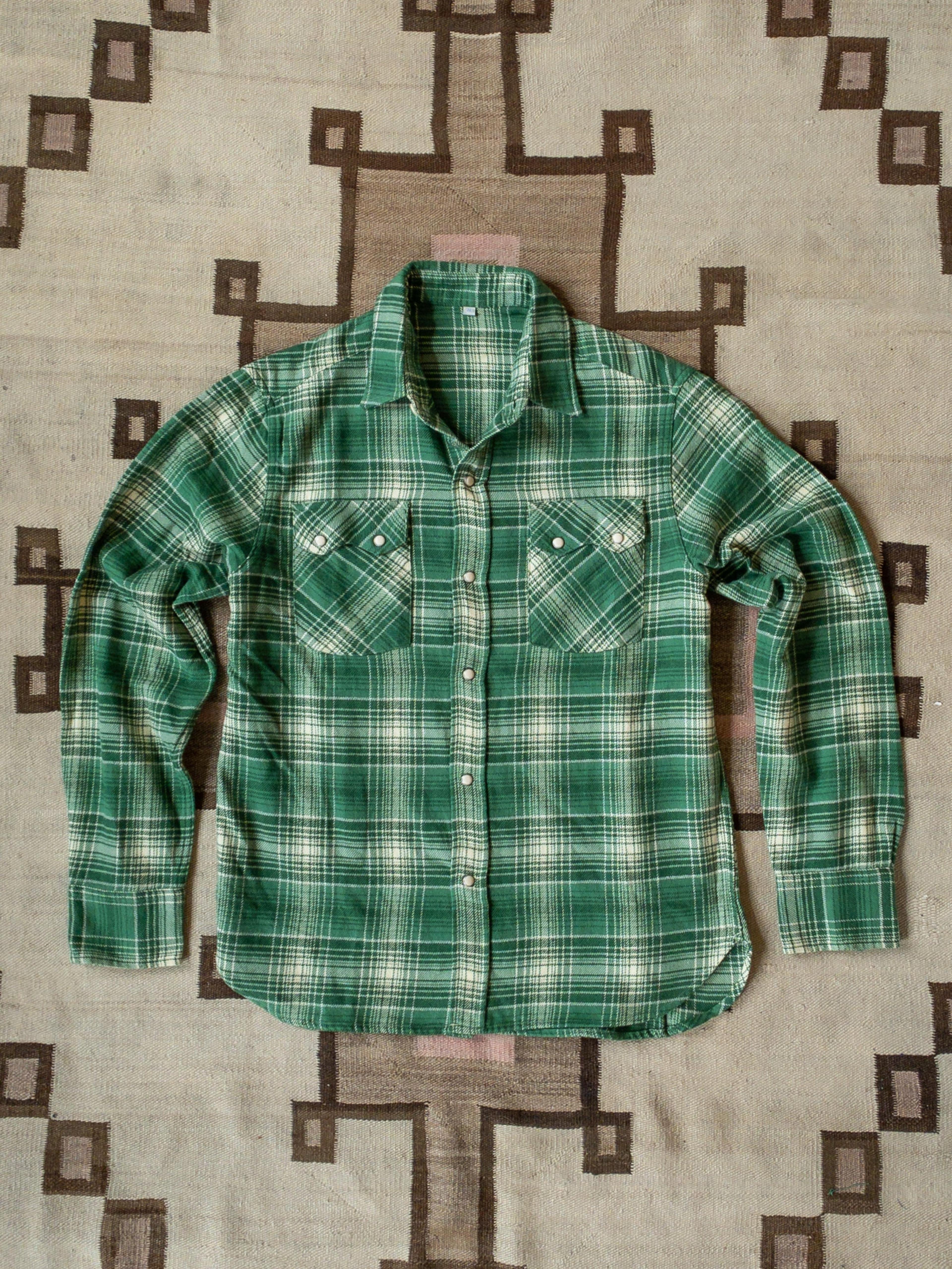 Washed Flannel Pearlsnap Shirt - Evergreen Pines Rodeo Plaid – Wythe New York