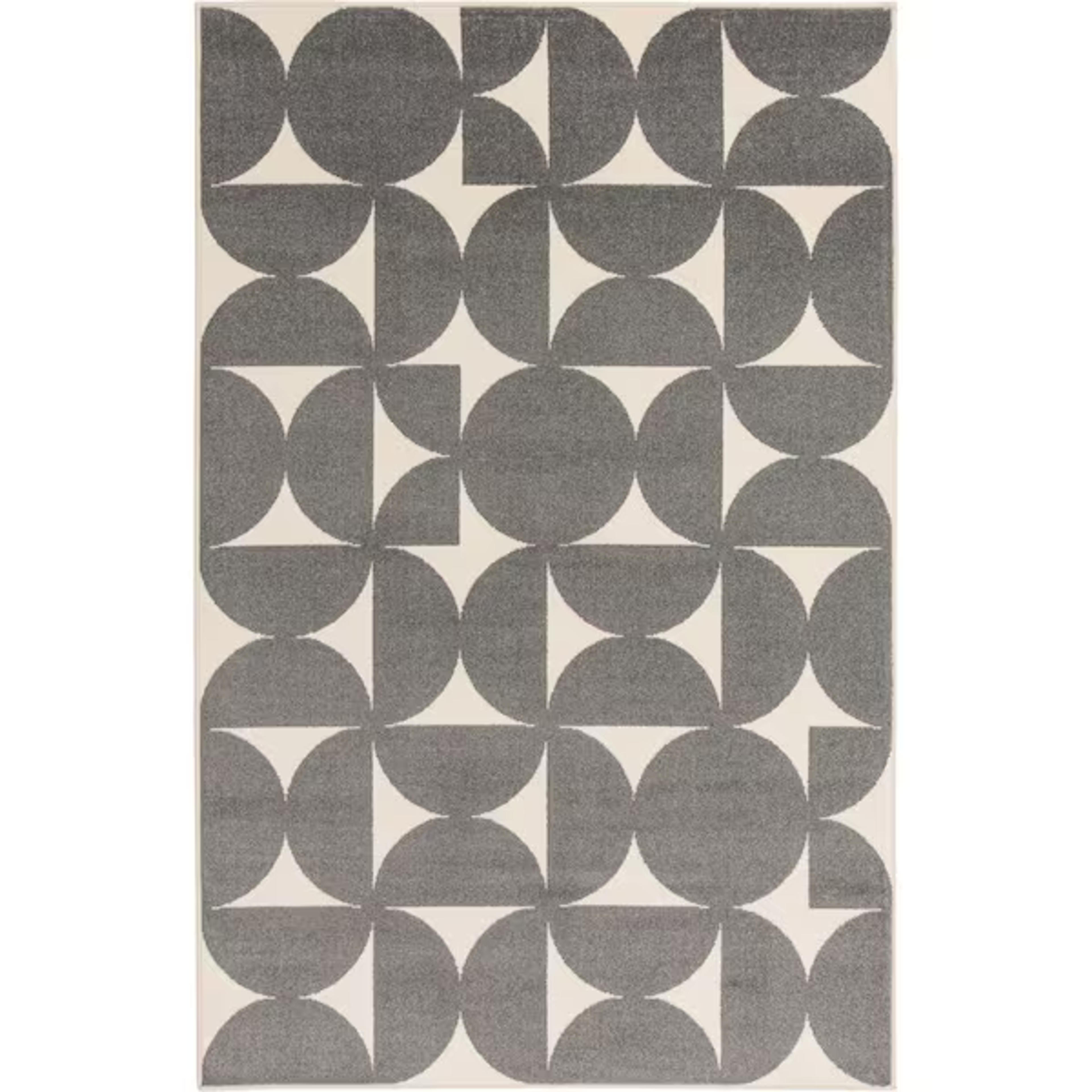 LOOMAKNOTI Tecopa Sevella Gray 7 ft. 10 in. x 9 ft. 10 in. Geometric Polypropylene Indoor/Outdoor Area Rug ETR07GRW65.084 - The Home Depot