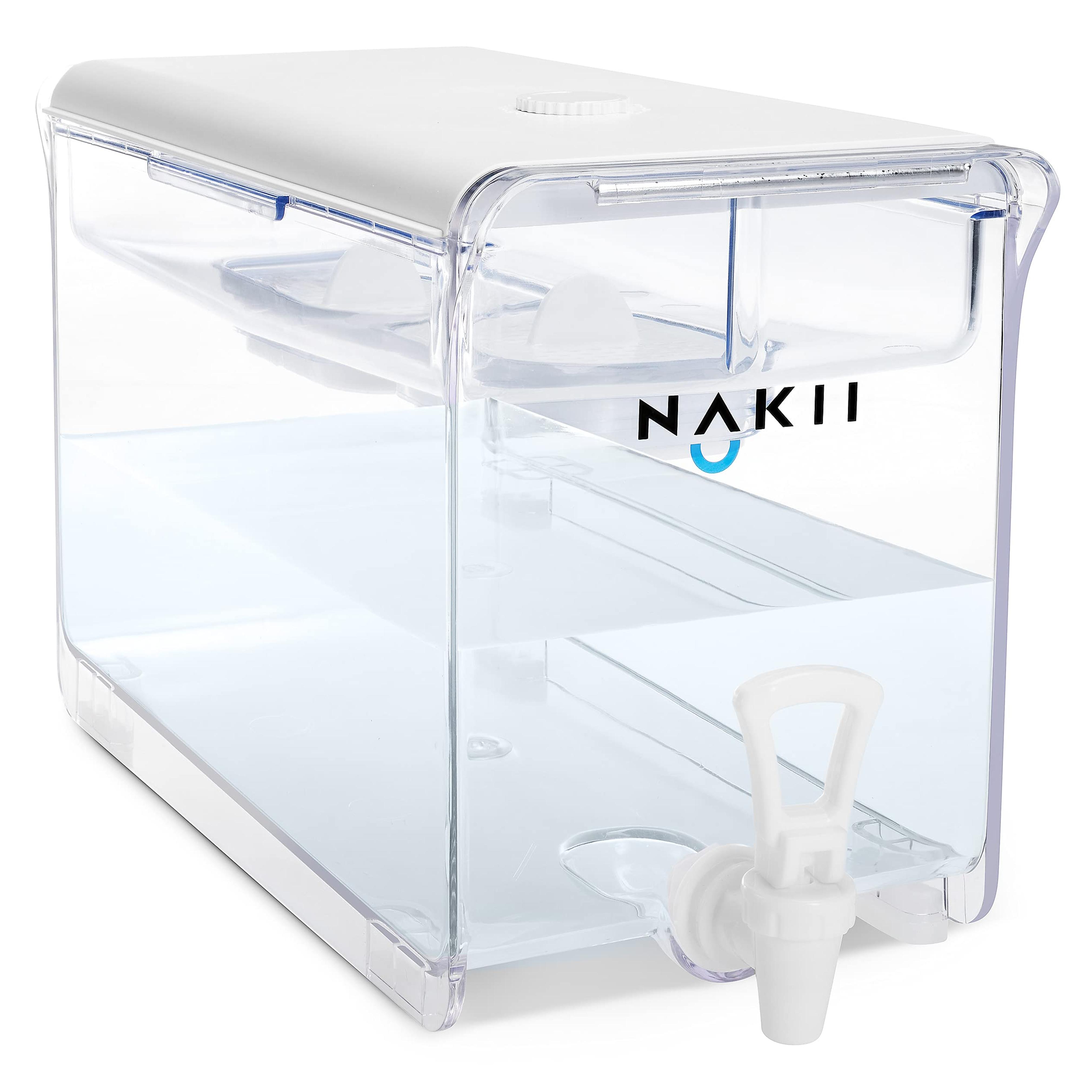 Nakii Water Filter Dispenser with 2 Filters - 18-Cup Water Dispenser with 300 Gallons Capacity Long-Lasting NSF-Certified Filters for Cleaner and Healthier Drinking Water - Faster Filtration, BPA-Free