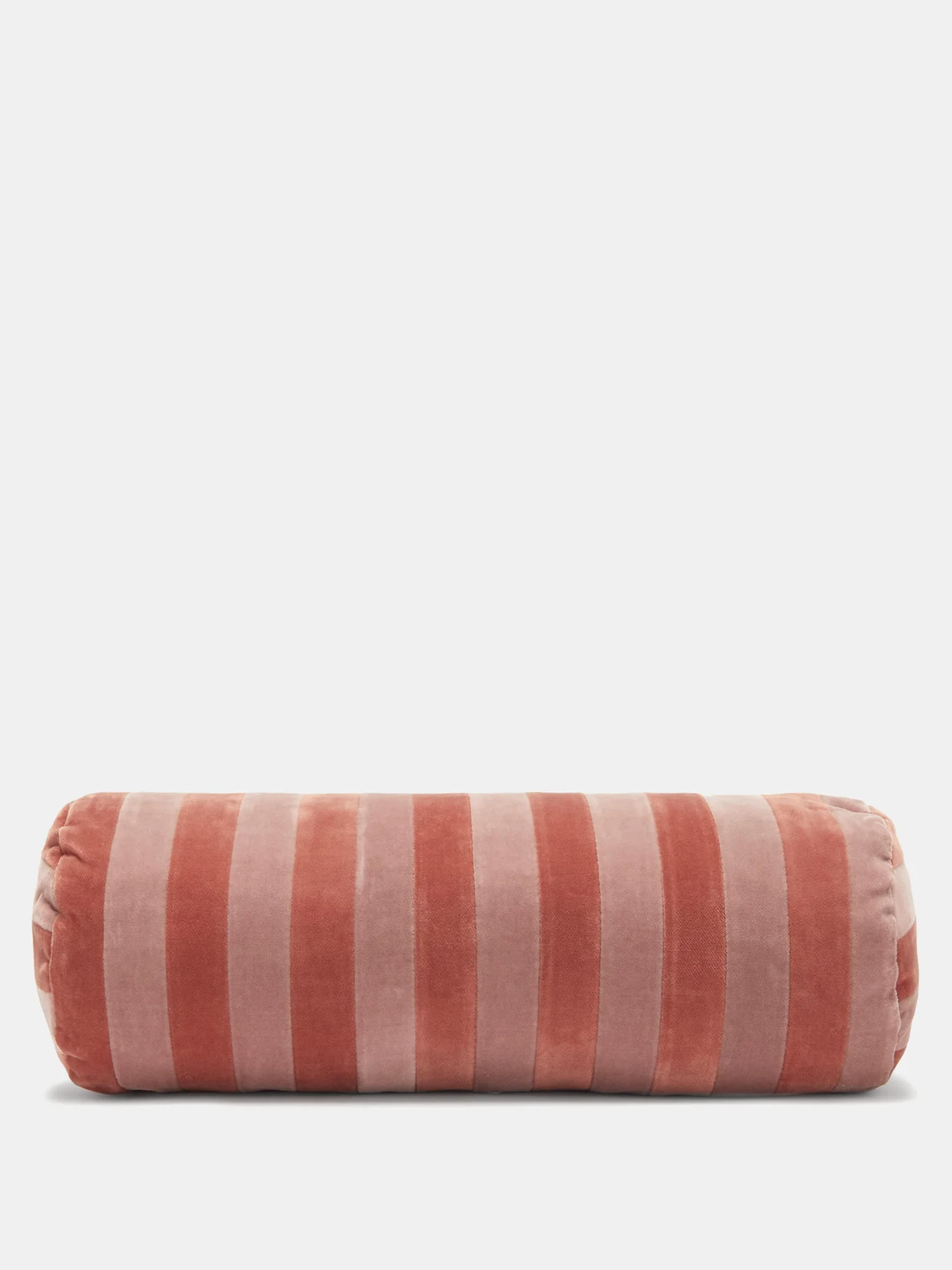 Striped cotton-velvet bolster cushion | Christina Lundsteen