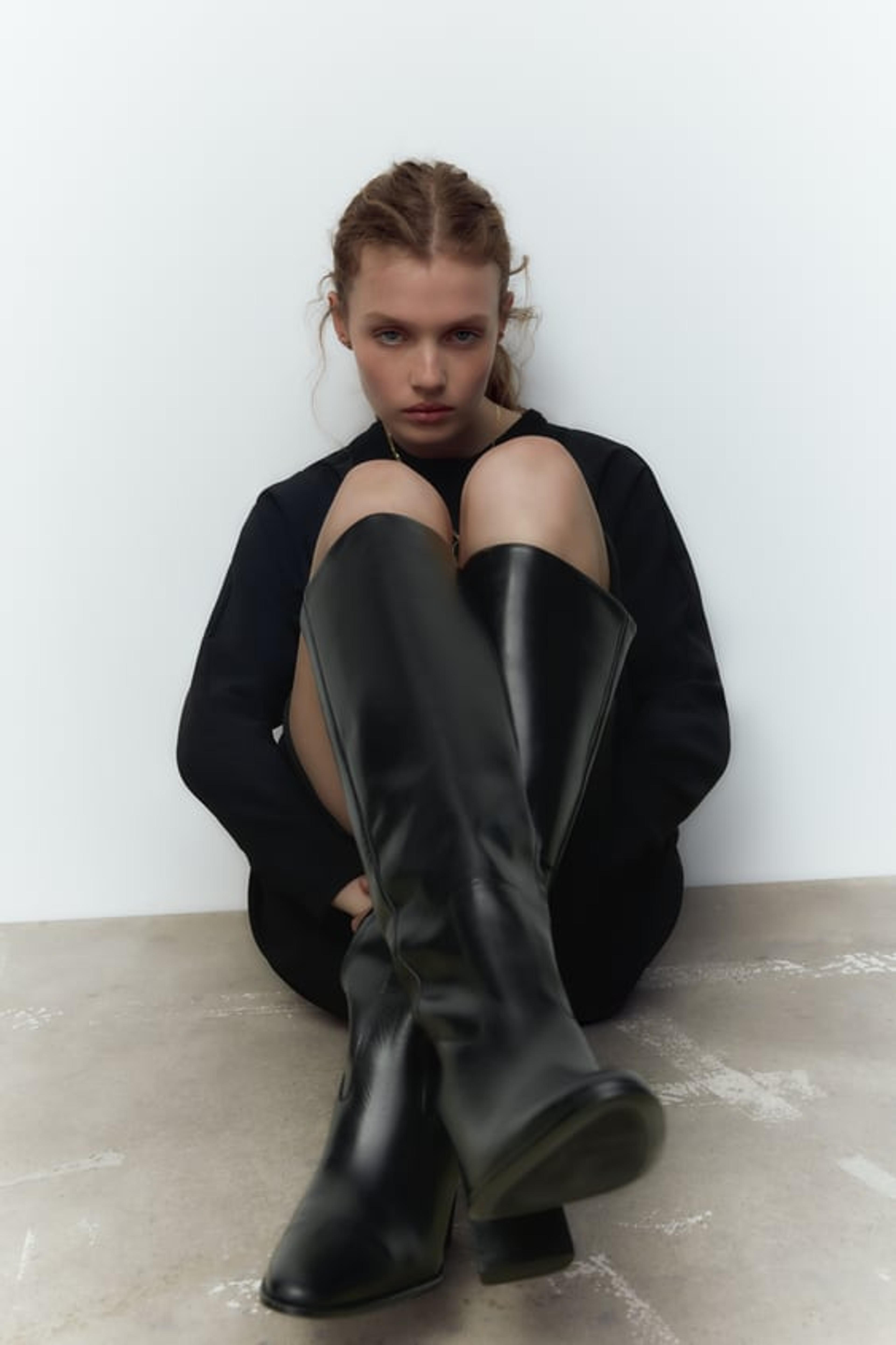 HEELED KNEE HIGH BOOTS - Black | ZARA United States