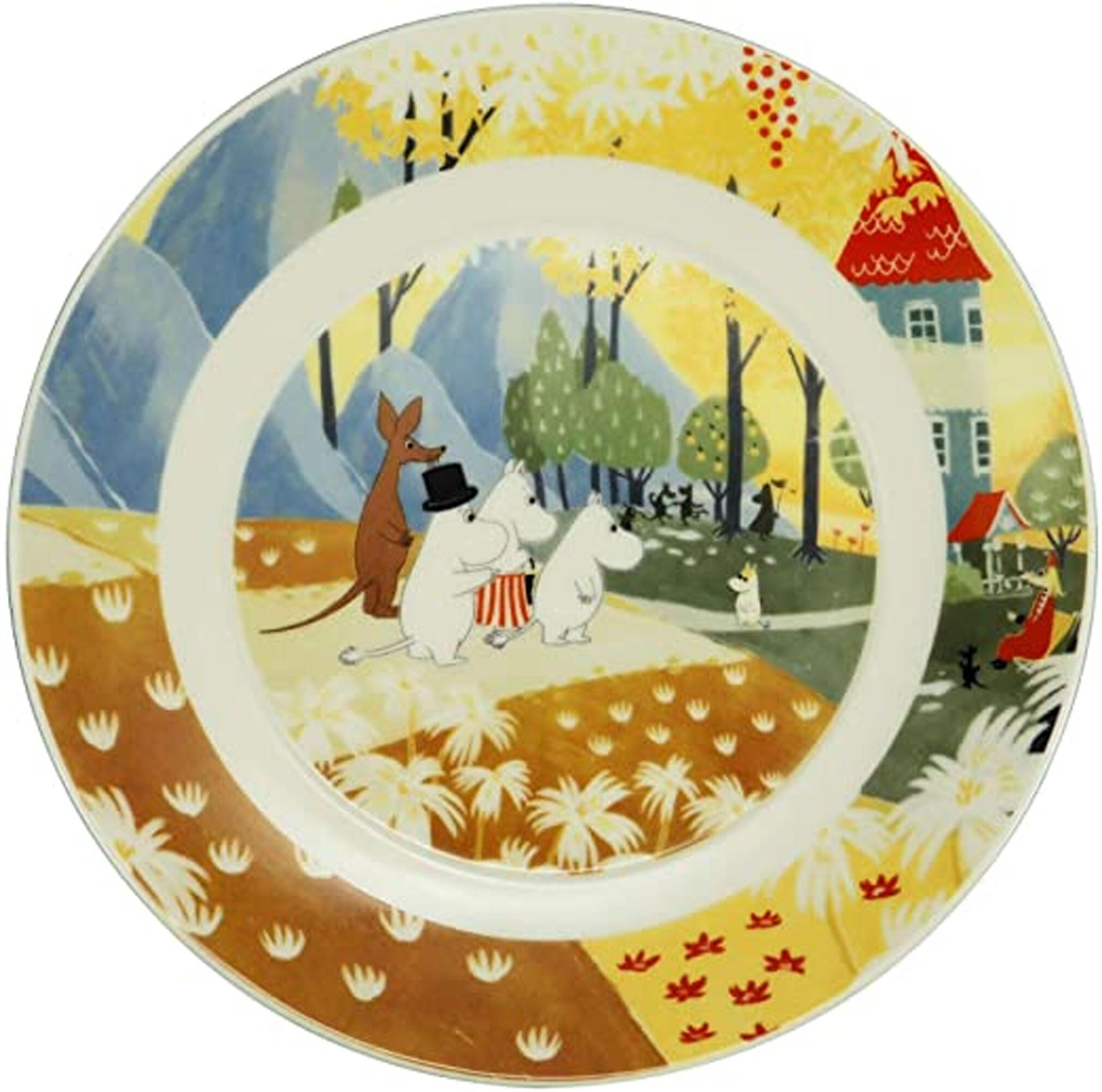 YAMAKA MOOMIN Rount Plate 19.5cm Blue or Green or Red or - Etsy Singapore