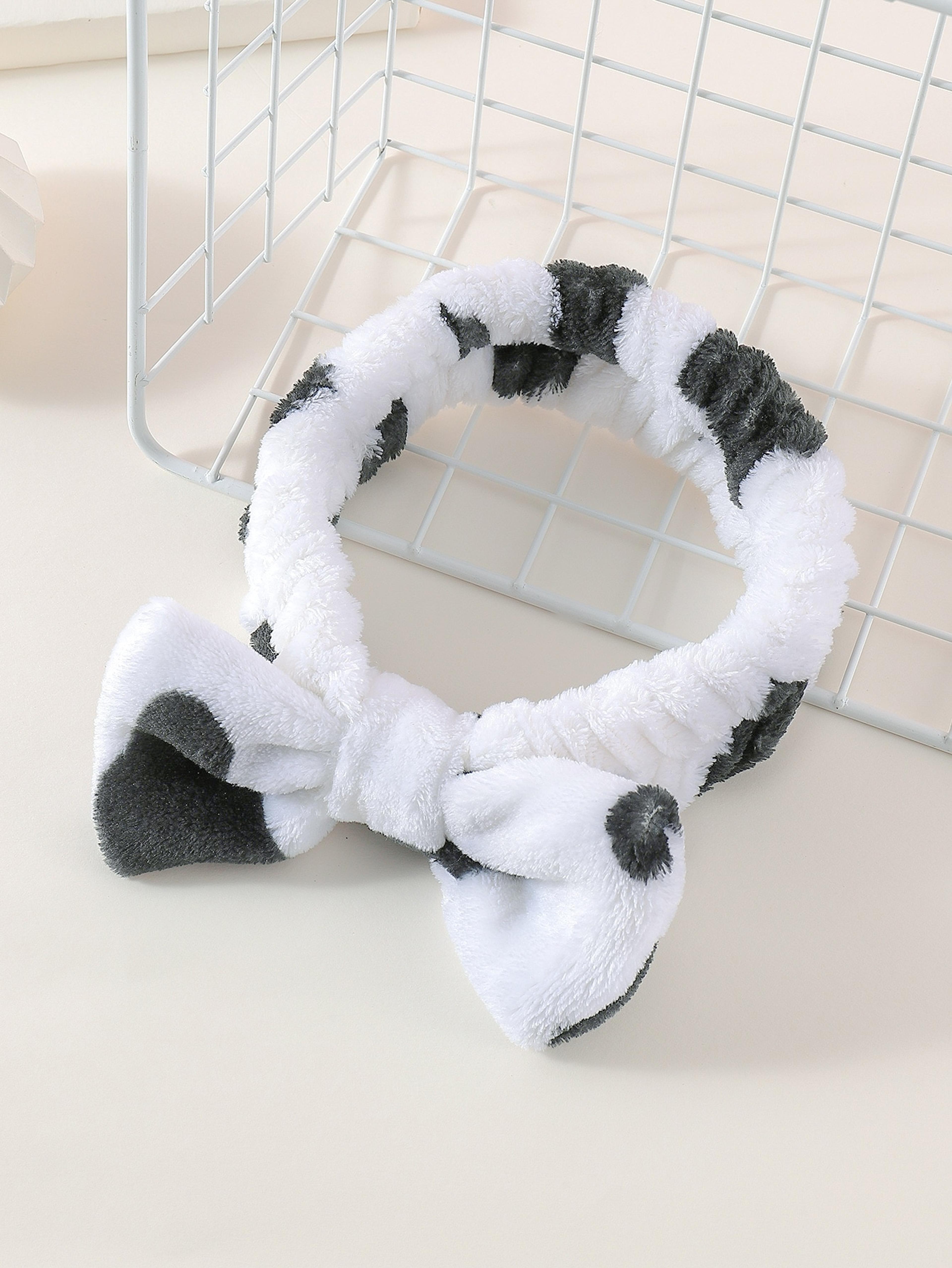 Cow Print Bath Headband