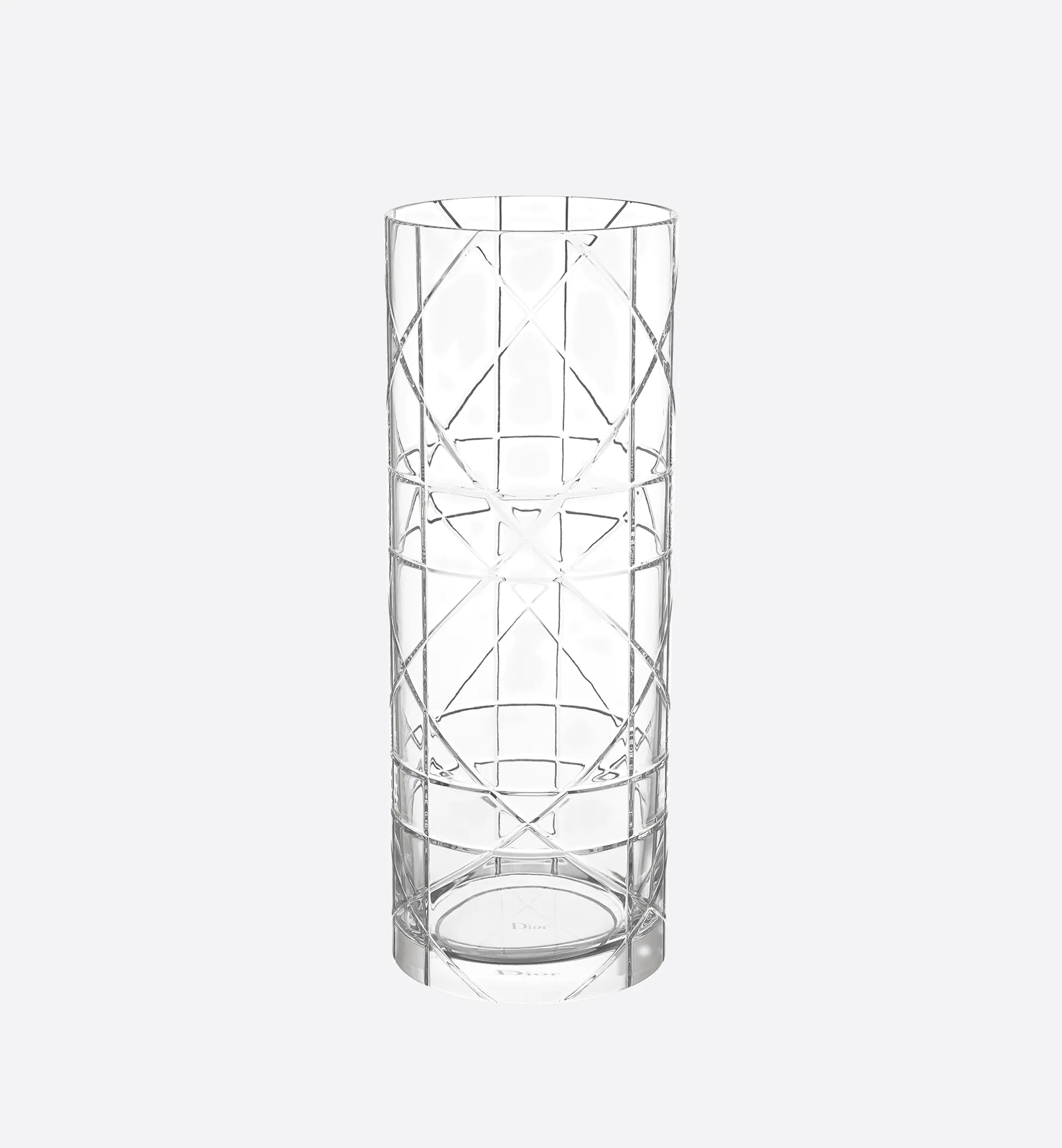 Large Vase Cannage Hand-Engraved Glass | DIOR