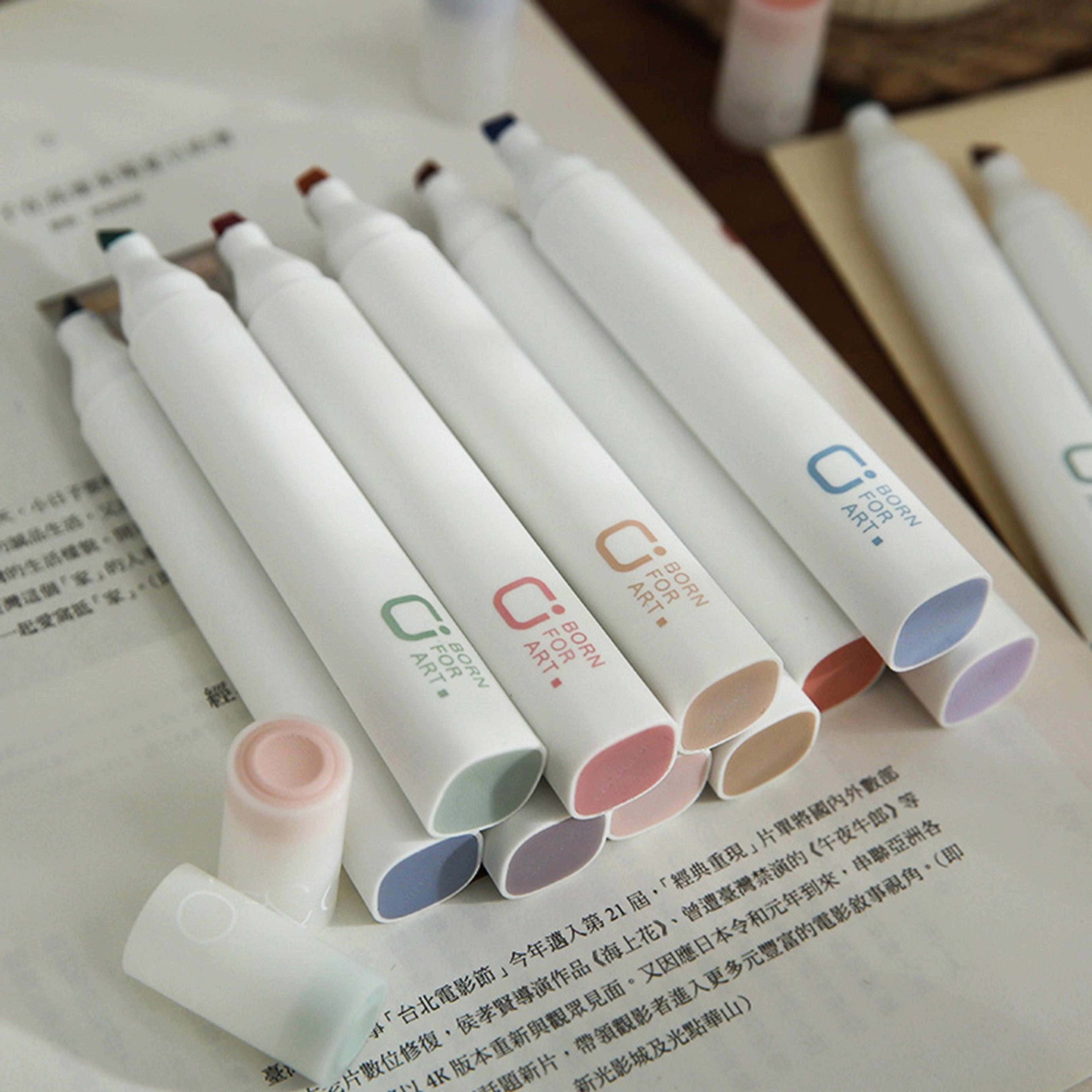 Ice Cream Color Highlighter Pen, Rainbow Color Pen, Cream Color Pen, Study Supplies, Office Supplies, School Supplies, Diary Decoration