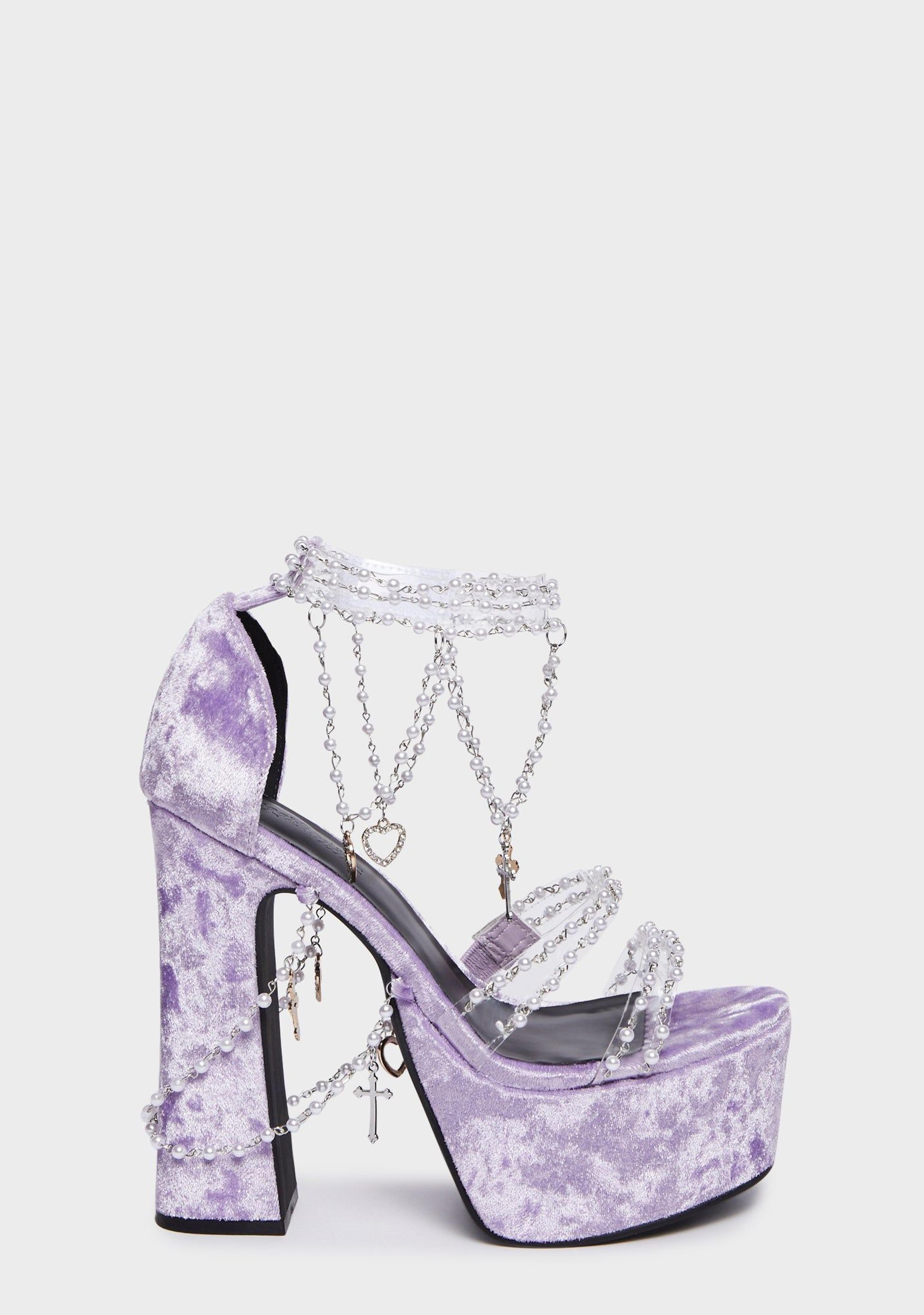 Holy Revelation Platform Heels - Lavender - US 8