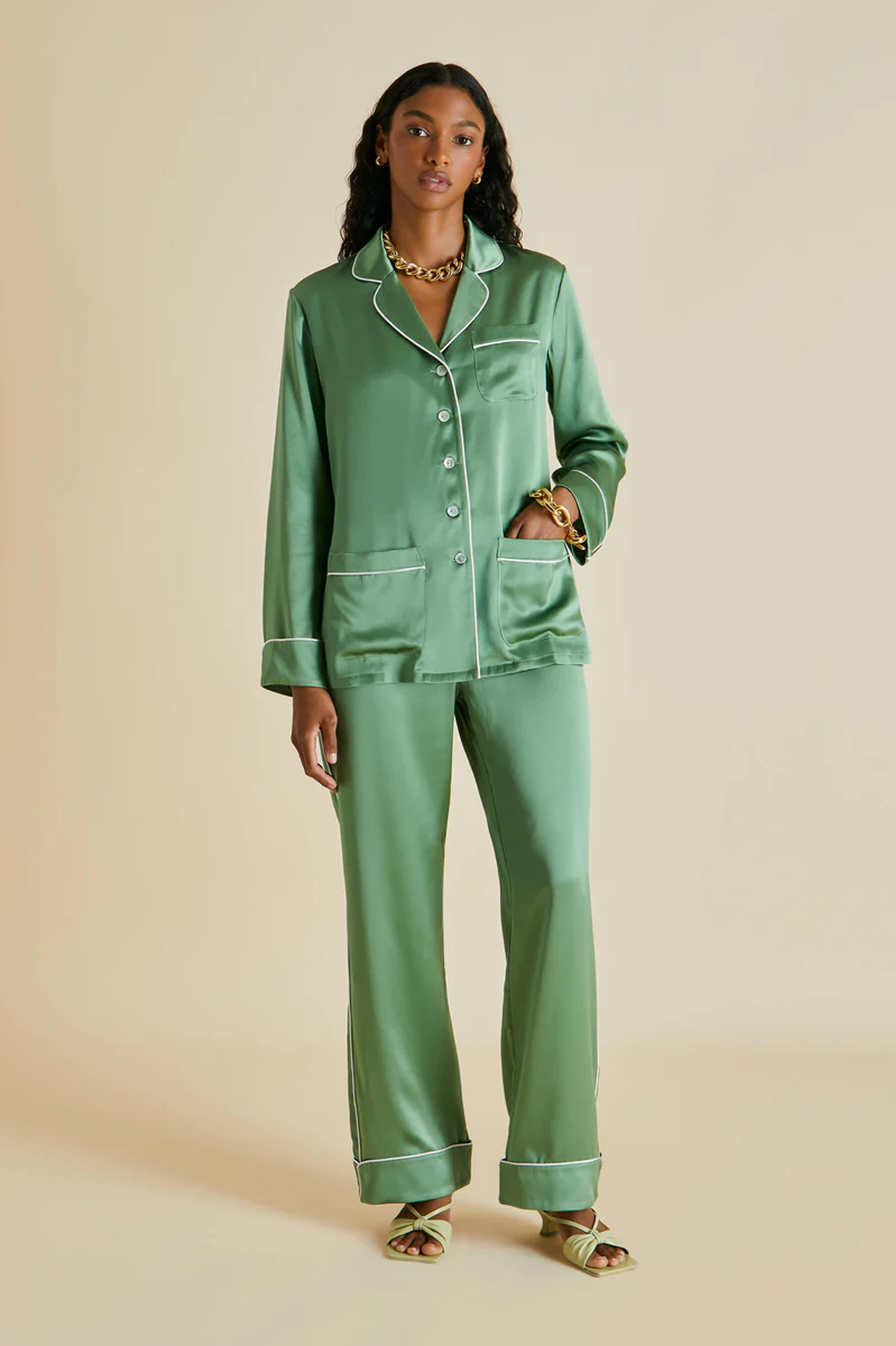 Coco Vineyard Silk Satin Pajama Set