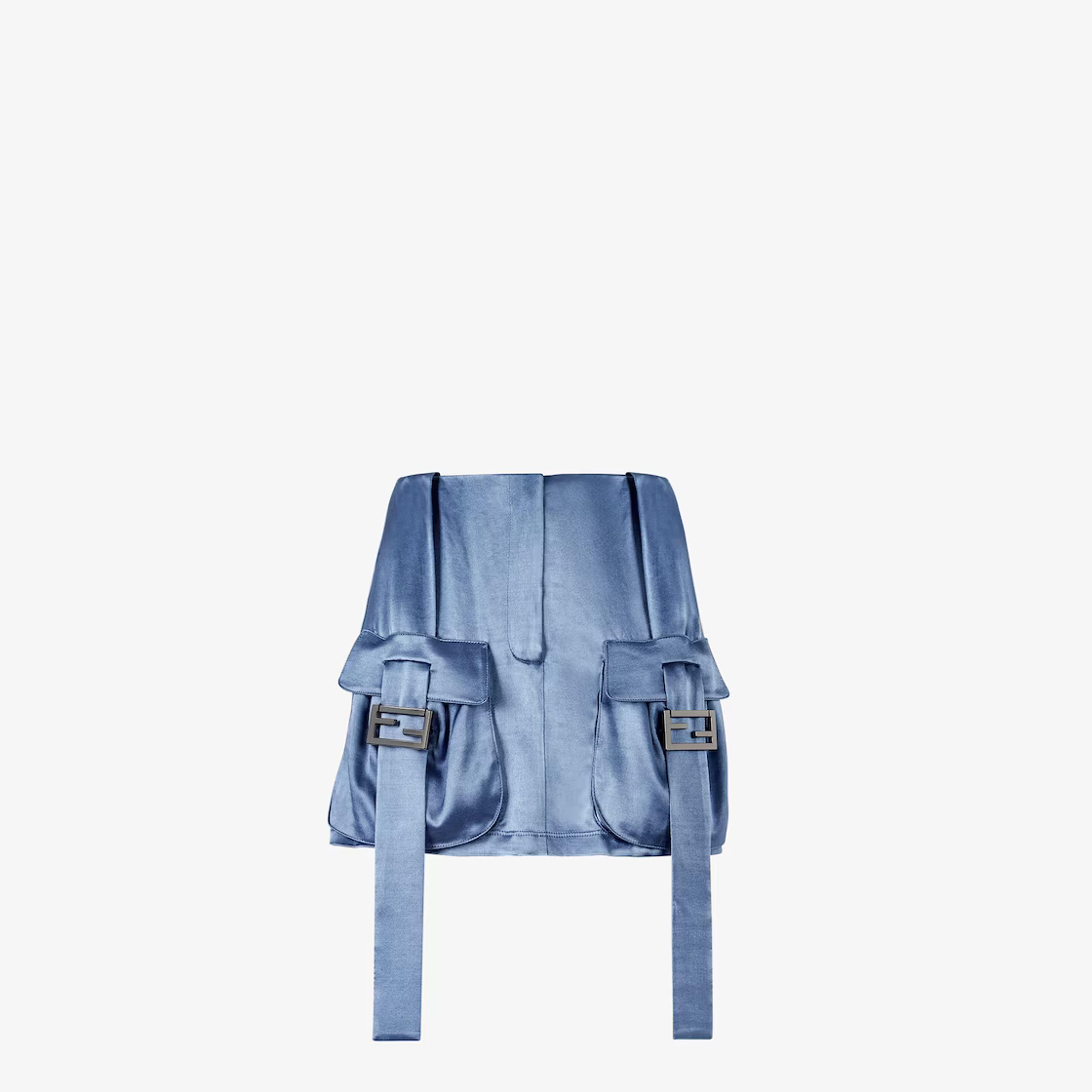 Skirt - Blue satin skirt | Fendi