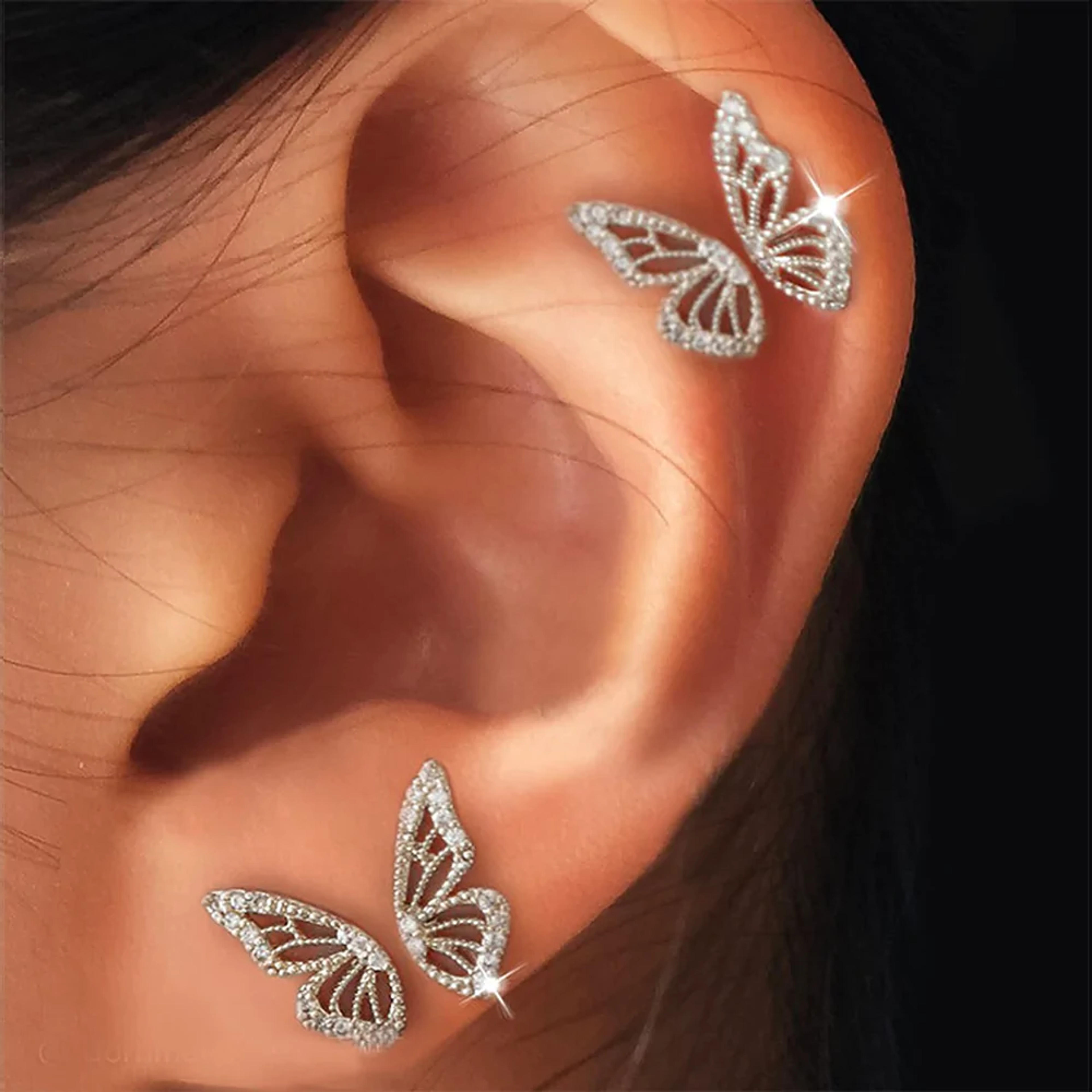 Faisly™ - Flying Butterfly Studs - Silver (Pair)