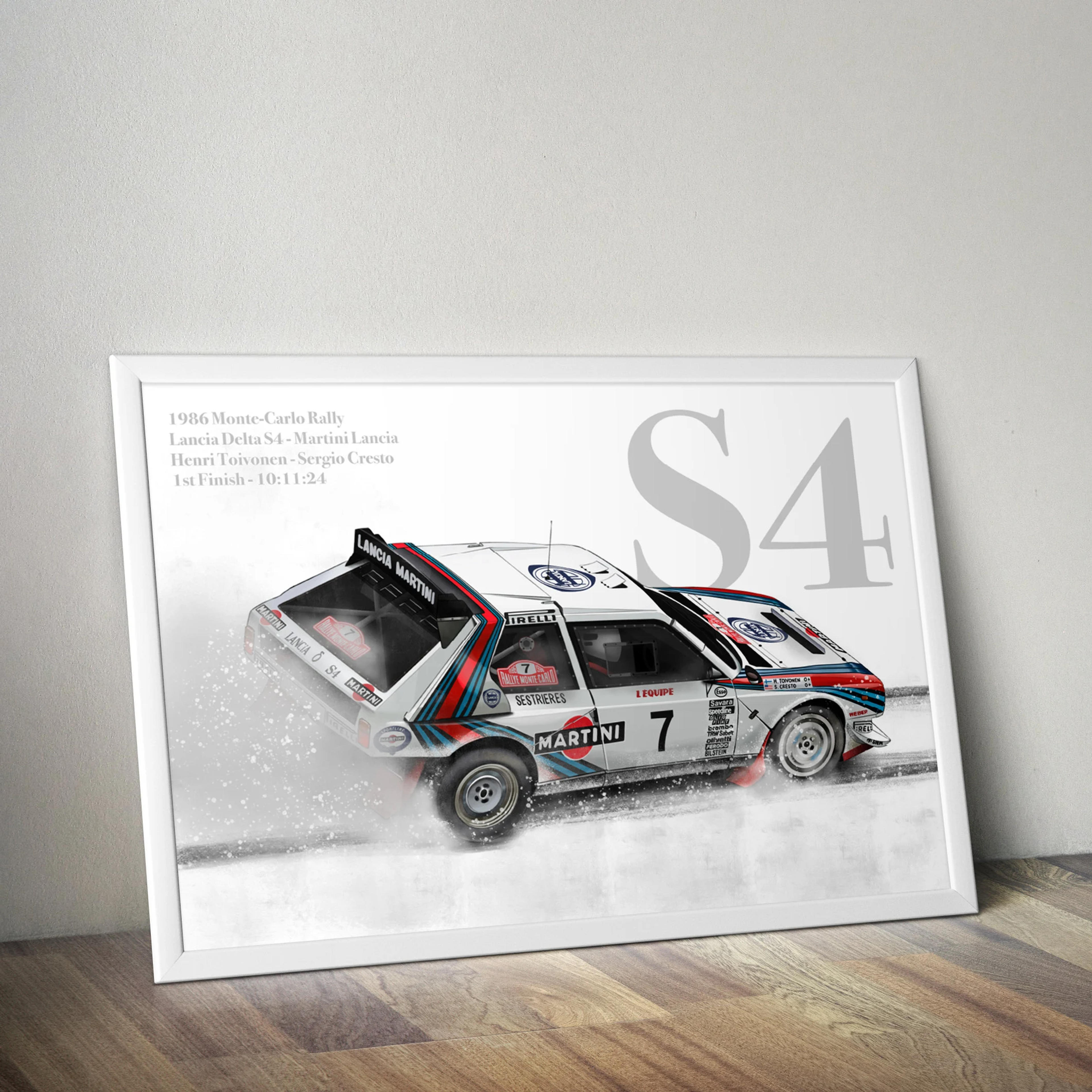 Lancia Delta S4 Monte Carlo Rally Poster 1986 - Etsy