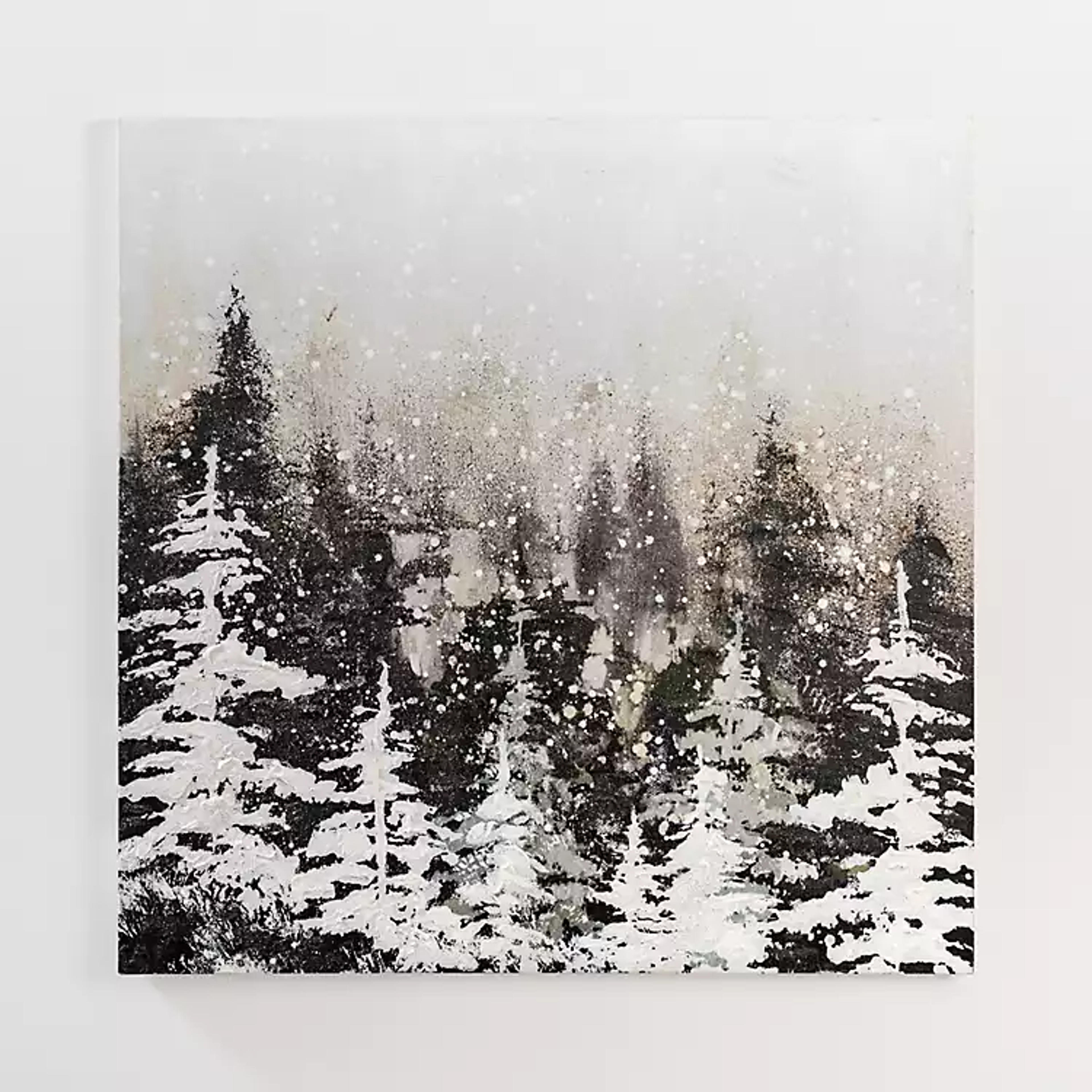 Snowy Forest Canvas Art Print | Kirklands Home