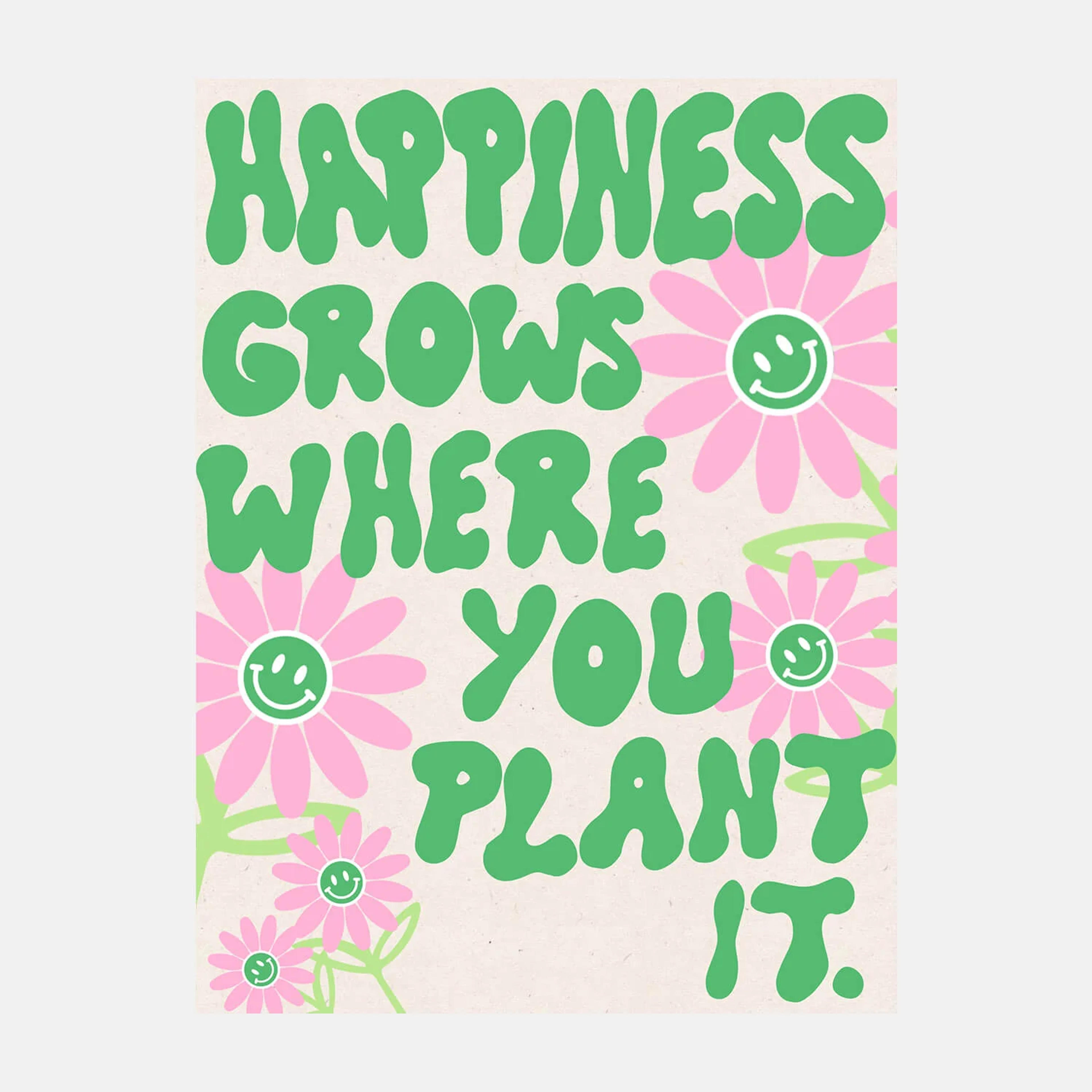 Happiness Grows Print by Julia Santos | Dorm Essentials - Print / 9" x 12" - Dormify