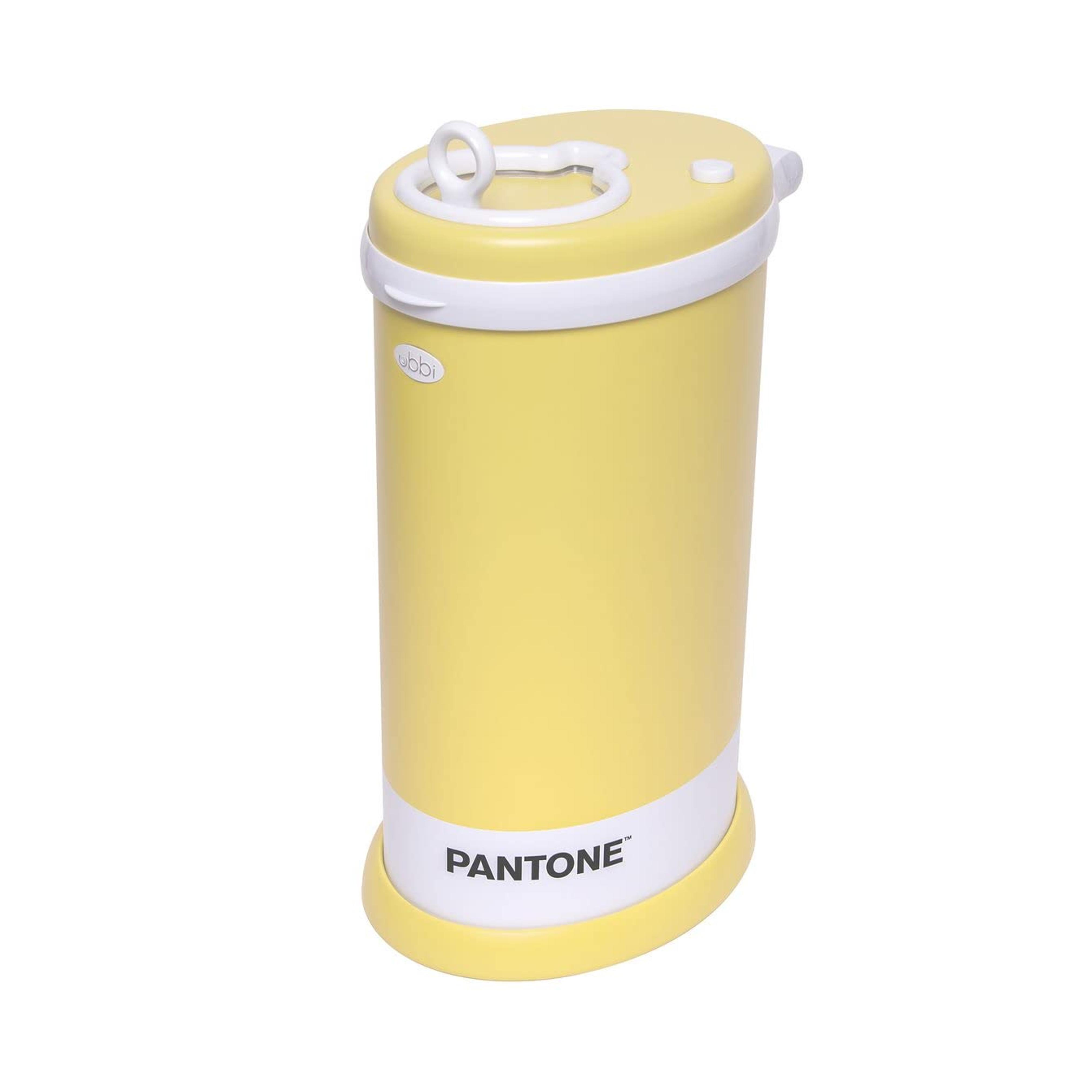 Ubbi Steel Odor Locking, No Special Bag Required, Money Saving, Modern Design, Registry Must-Have Diaper Pail, Pantone Yellow