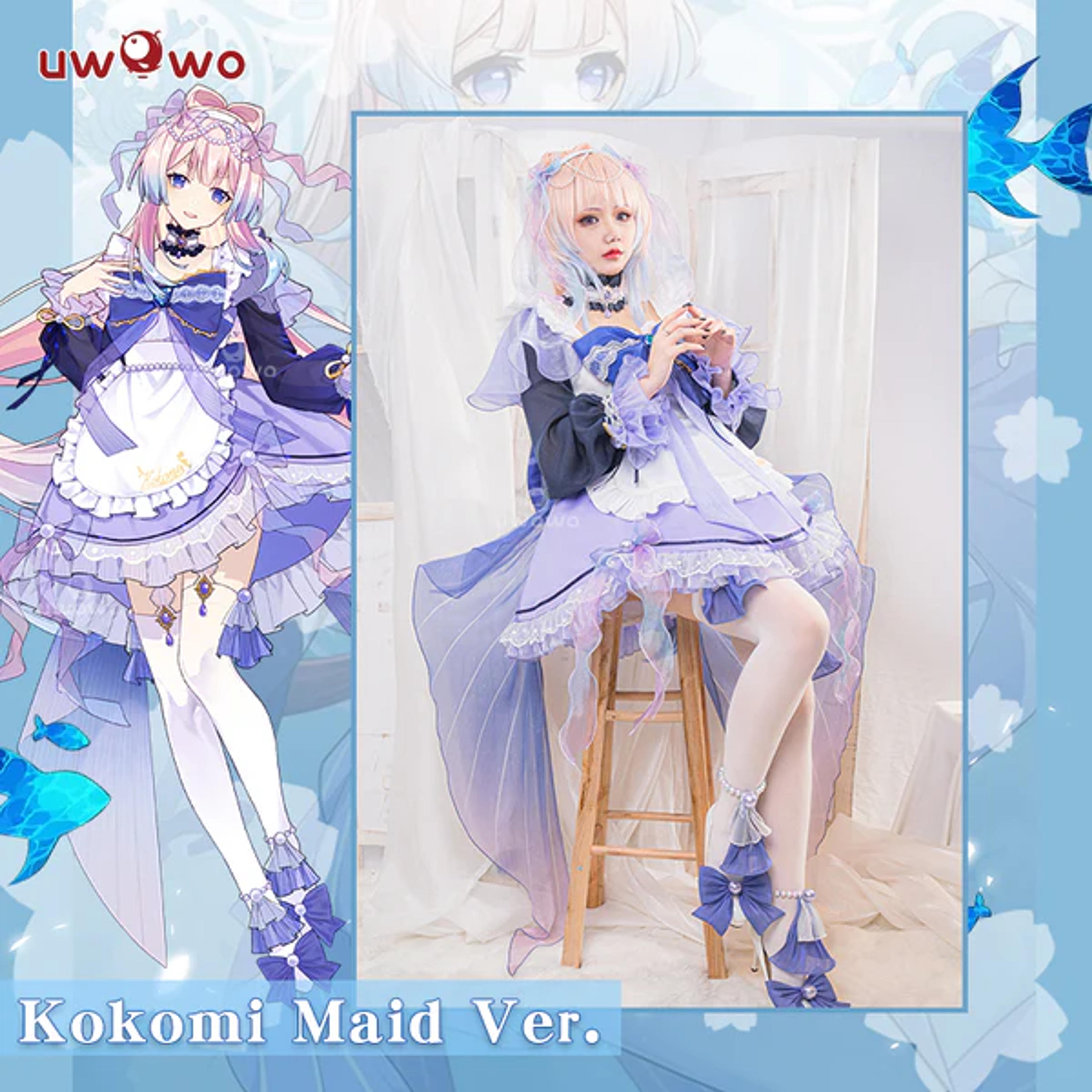 Exclusive Uwowo Genshin Impact Fanart Kokomi Maid Ver Cosplay Costume