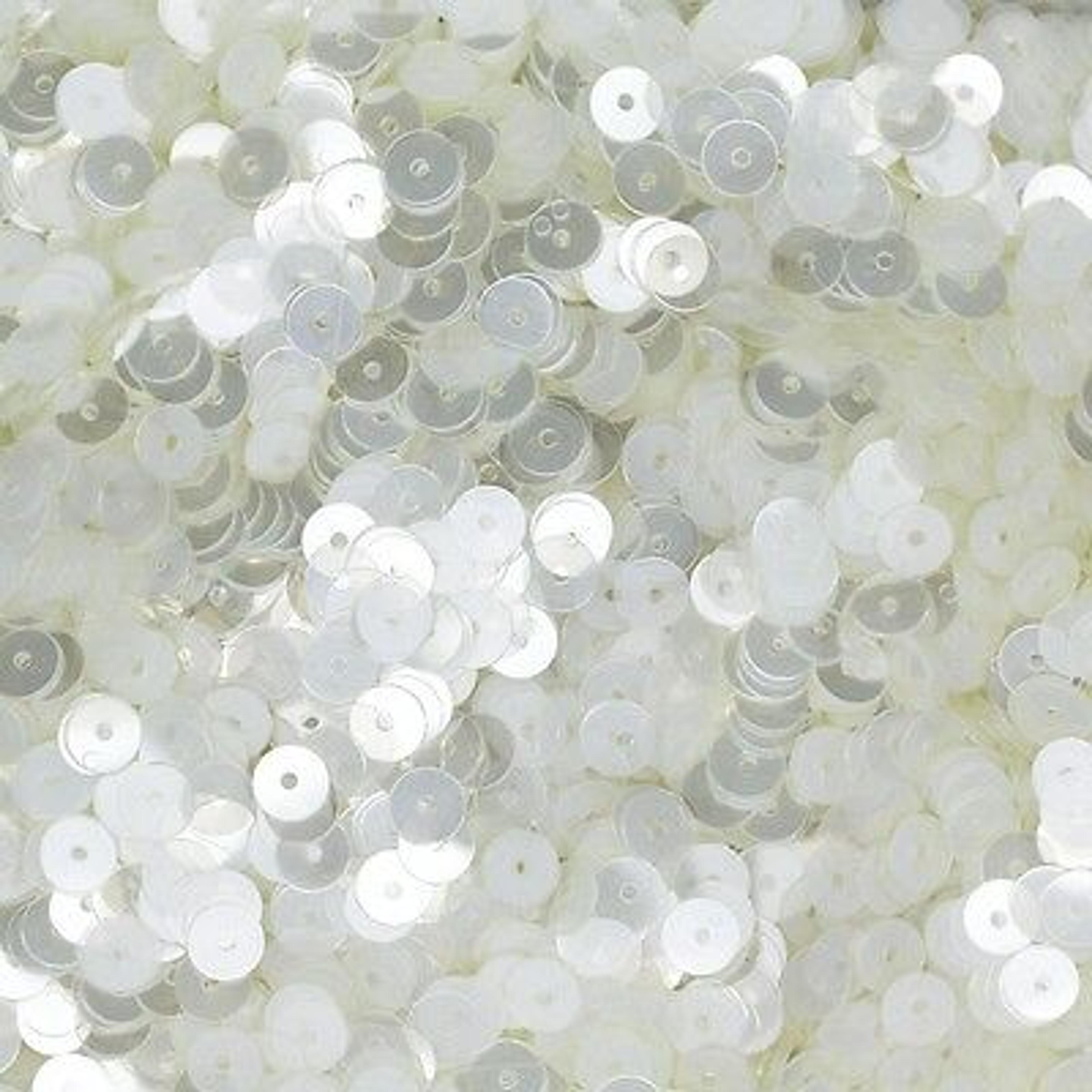 5mm Flat SEQUIN Loose PAILLETTES ~ Crystal Clear Luster ~ Made in USA