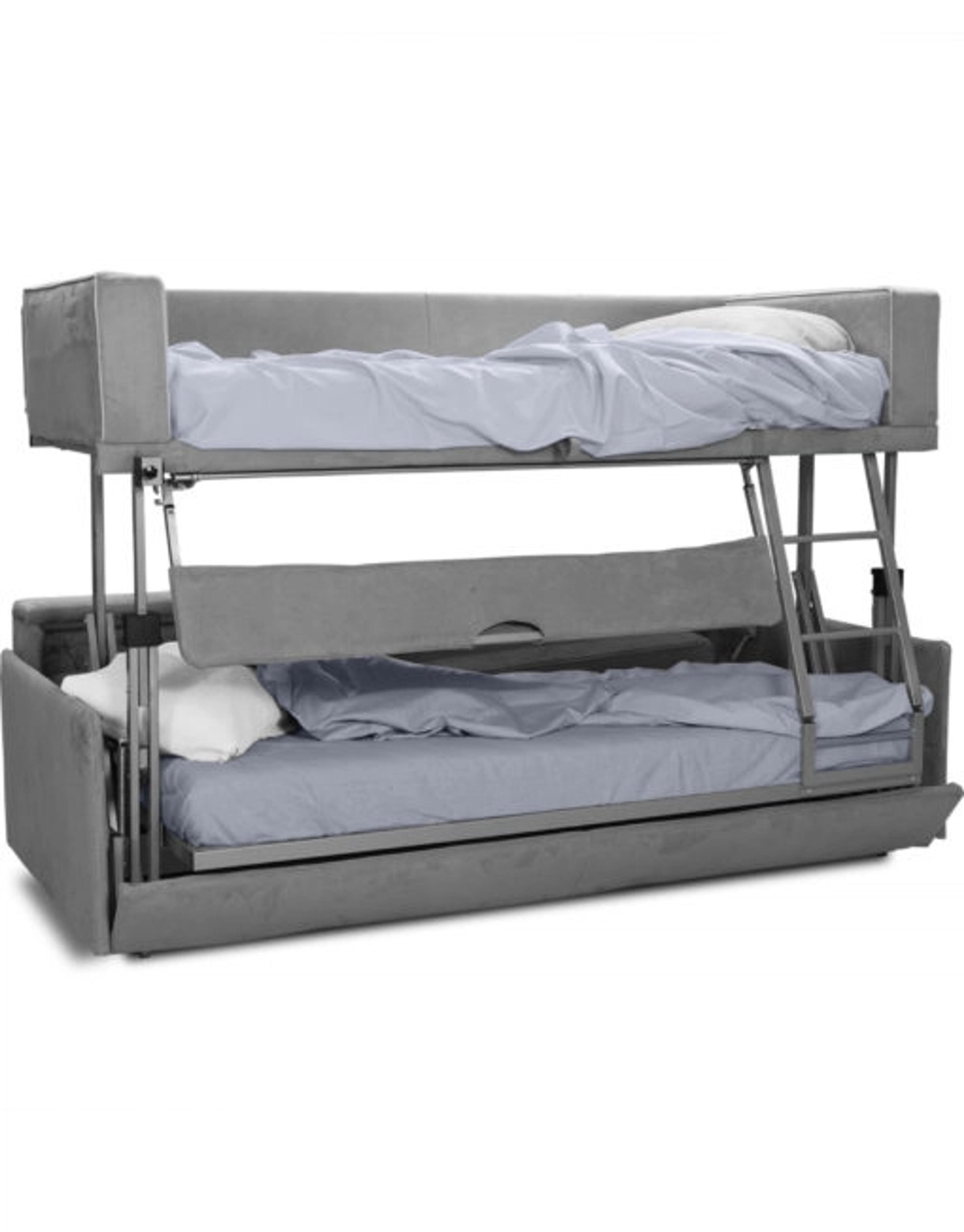 The Dormire V2 - Bunk Bed Couch Transformer - Expand Furniture - Folding Tables, Smarter Wall Beds, Space Savers