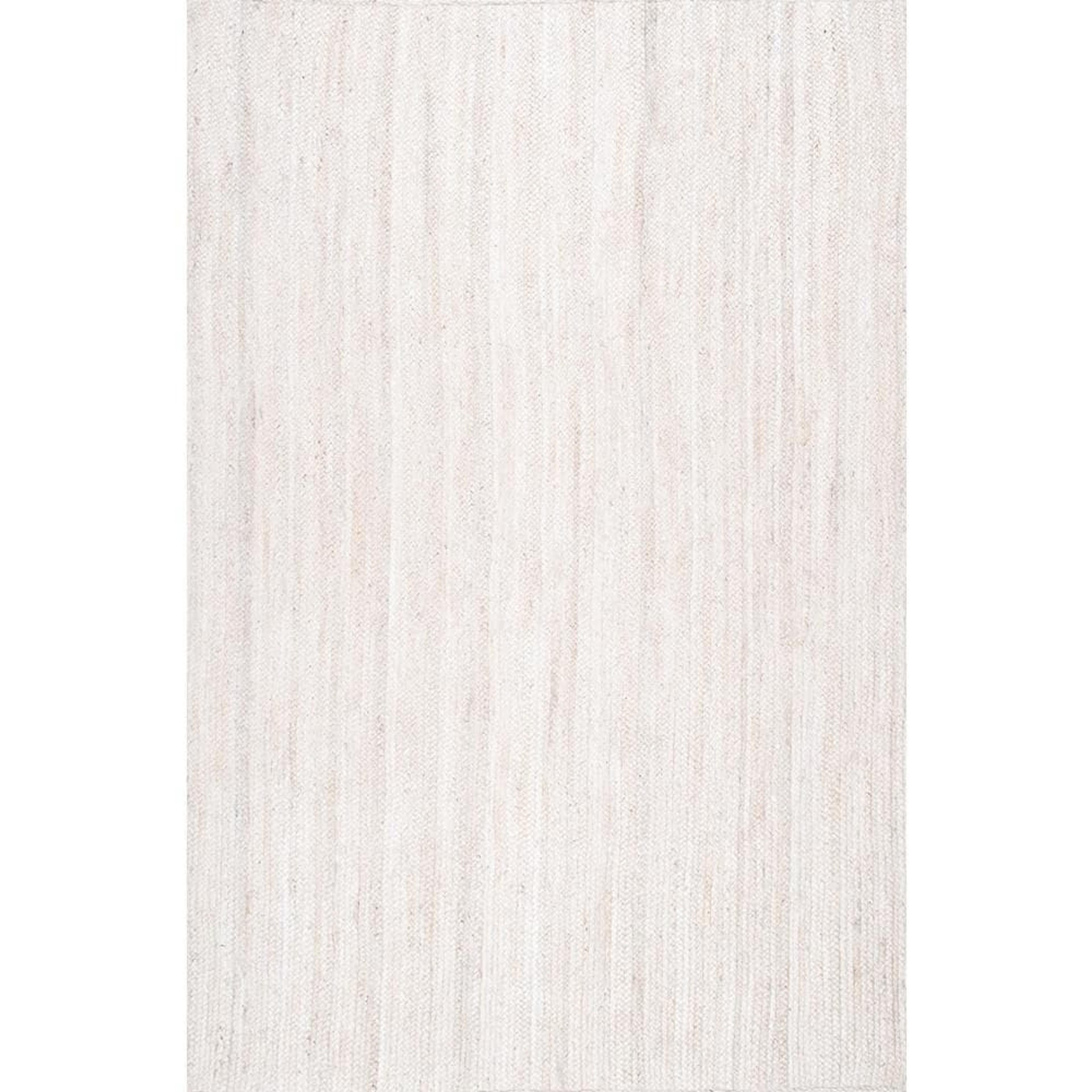 nuLOOM Hand Woven Rigo Jute Rug Off-White 6 ft. x 9 ft. Indoor Area Rug | The Home Depot Canada