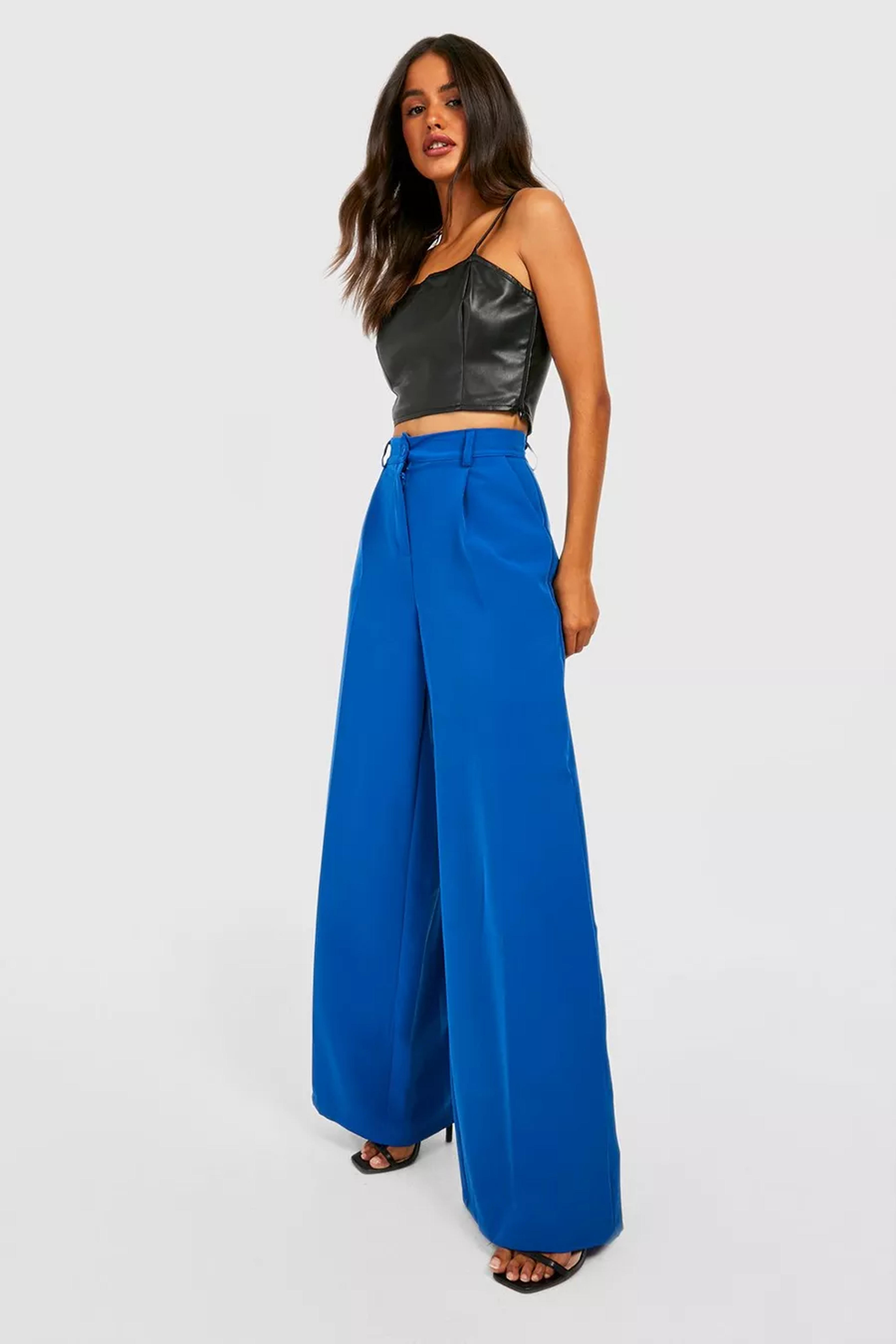 Tailored Wide Leg Pants | boohoo