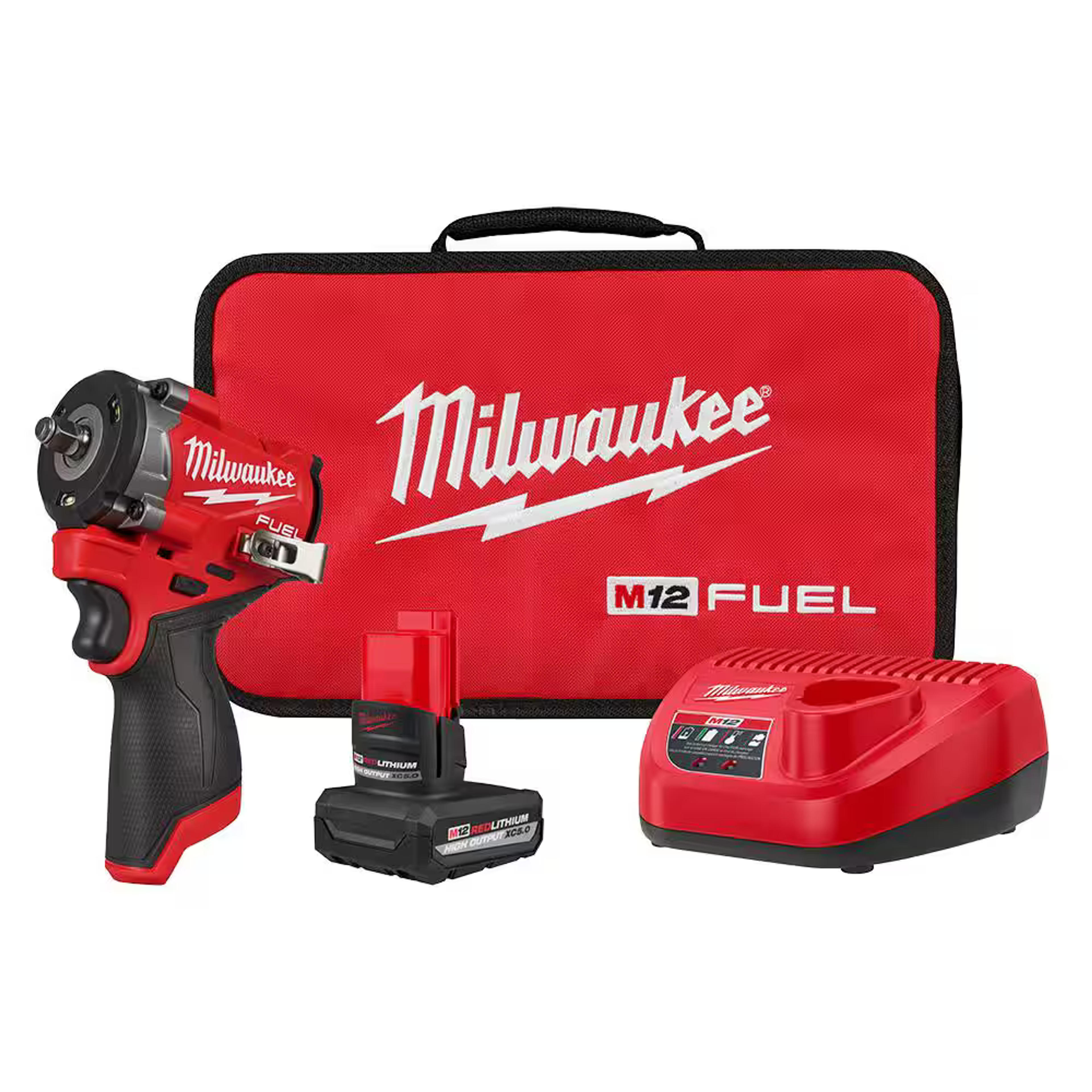 Milwaukee M12 FUEL 12V Li-Ion Brushless Cordless Stubby 3/8 in. Impact Wrench Kit w/(1) 5.0 Ah High Output Battery 2562-21 - The Home Depot