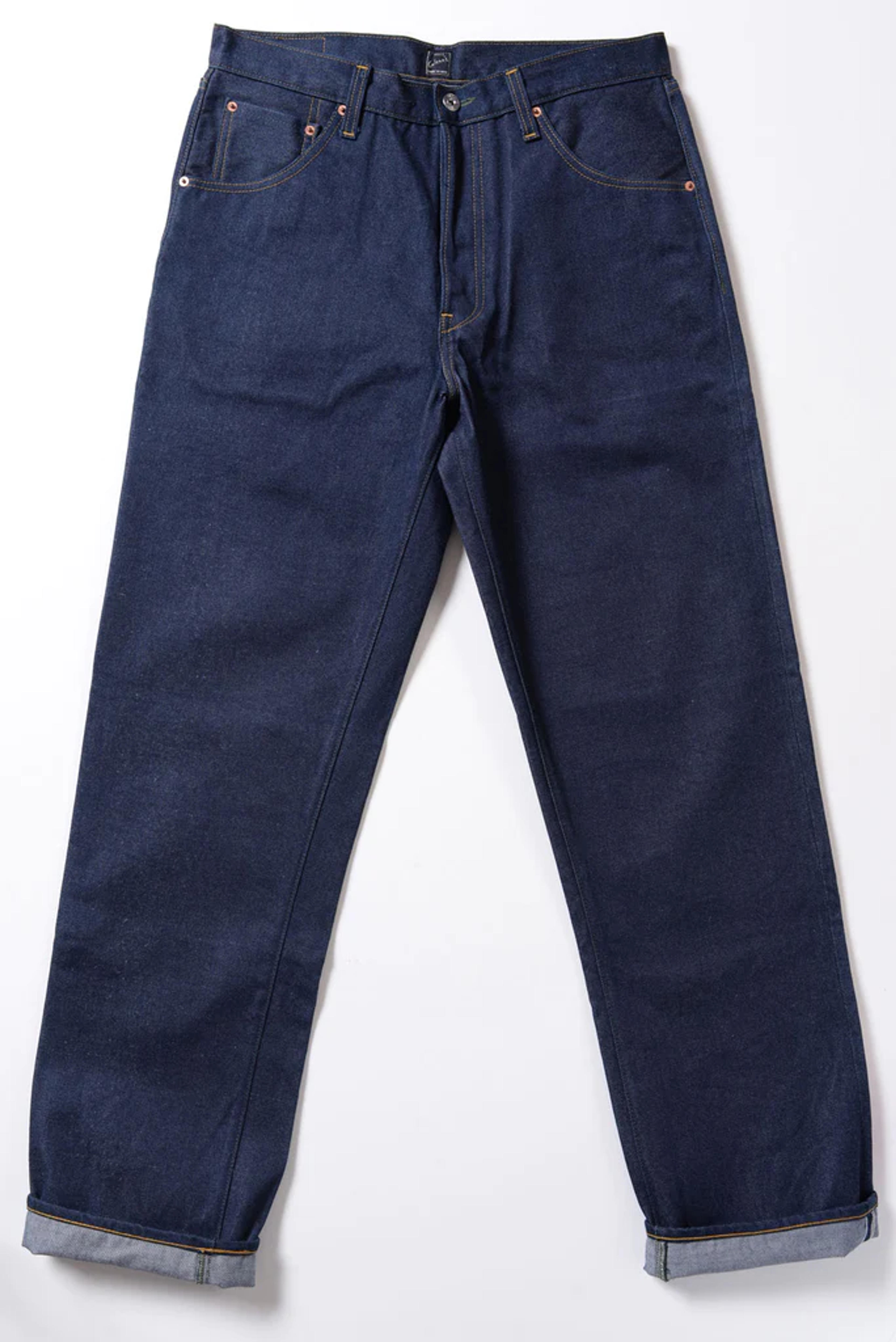 GD113 RELAXED WIDE LEG | Raw 13 Oz Selvedge Denim - Classic Indigo – Glenn's Denim