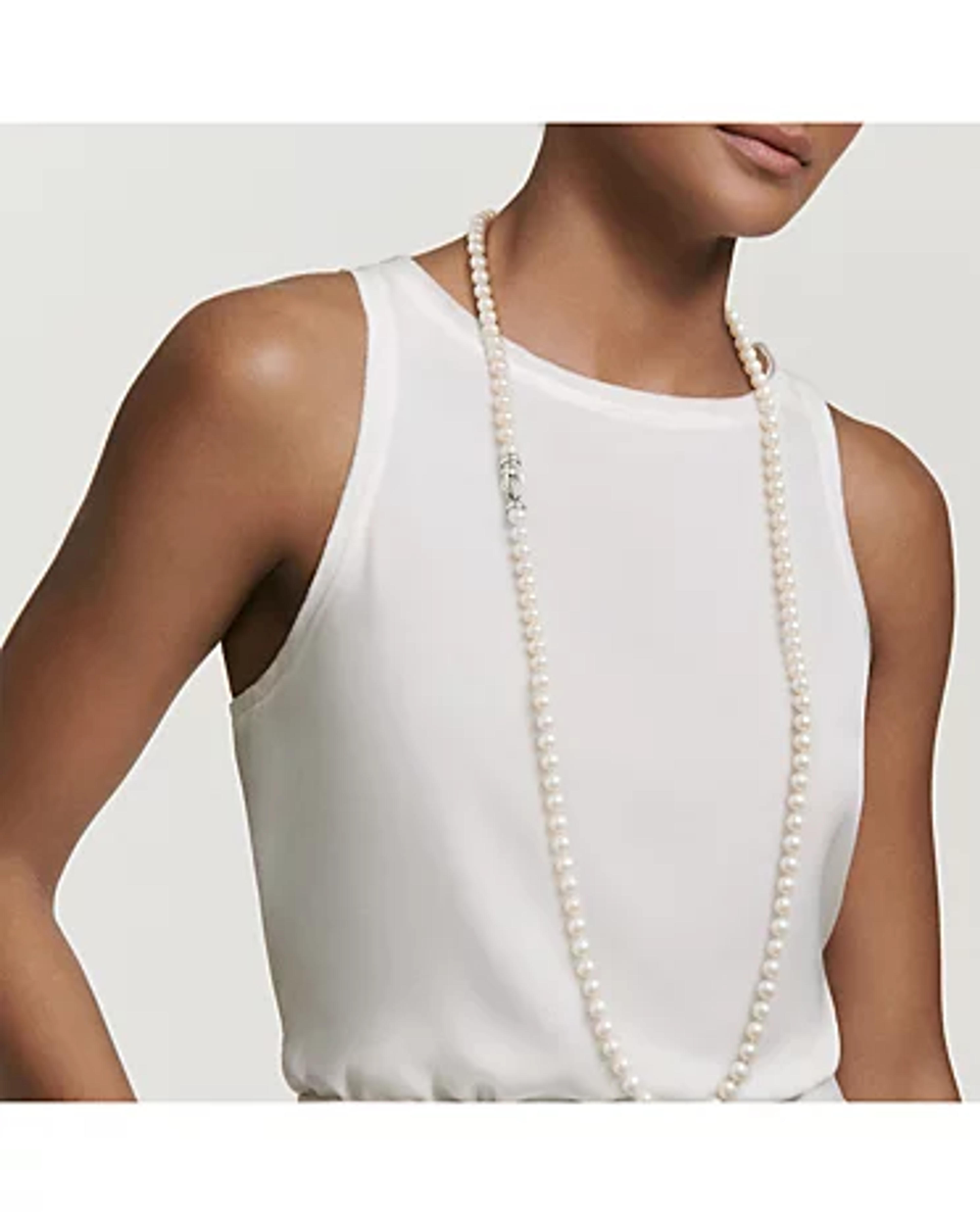 David Yurman Pearl Necklace with Diamonds | Bloomingdale's