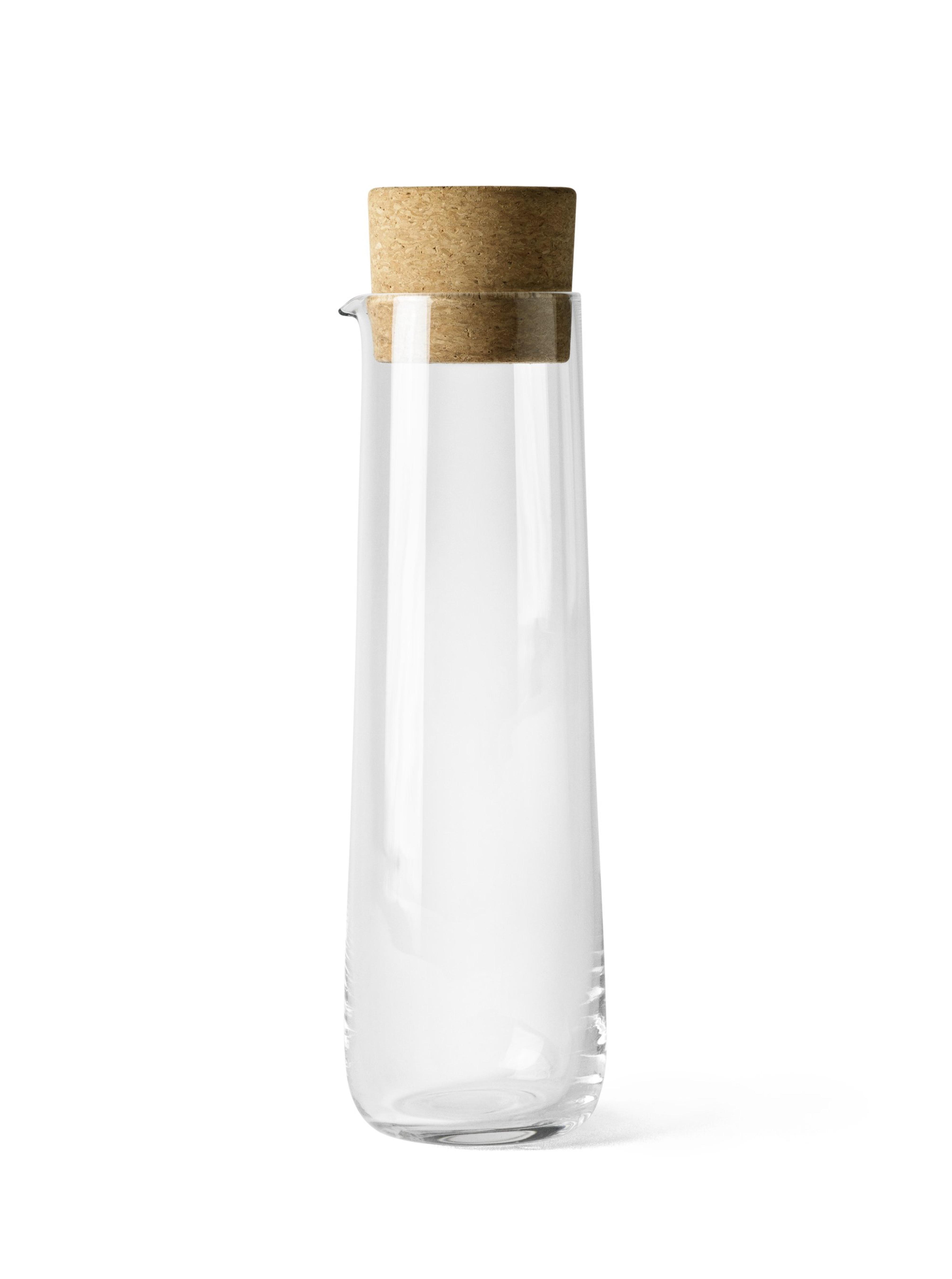 Menu Water Carafe with Cork Lid, 40.5-Ounce