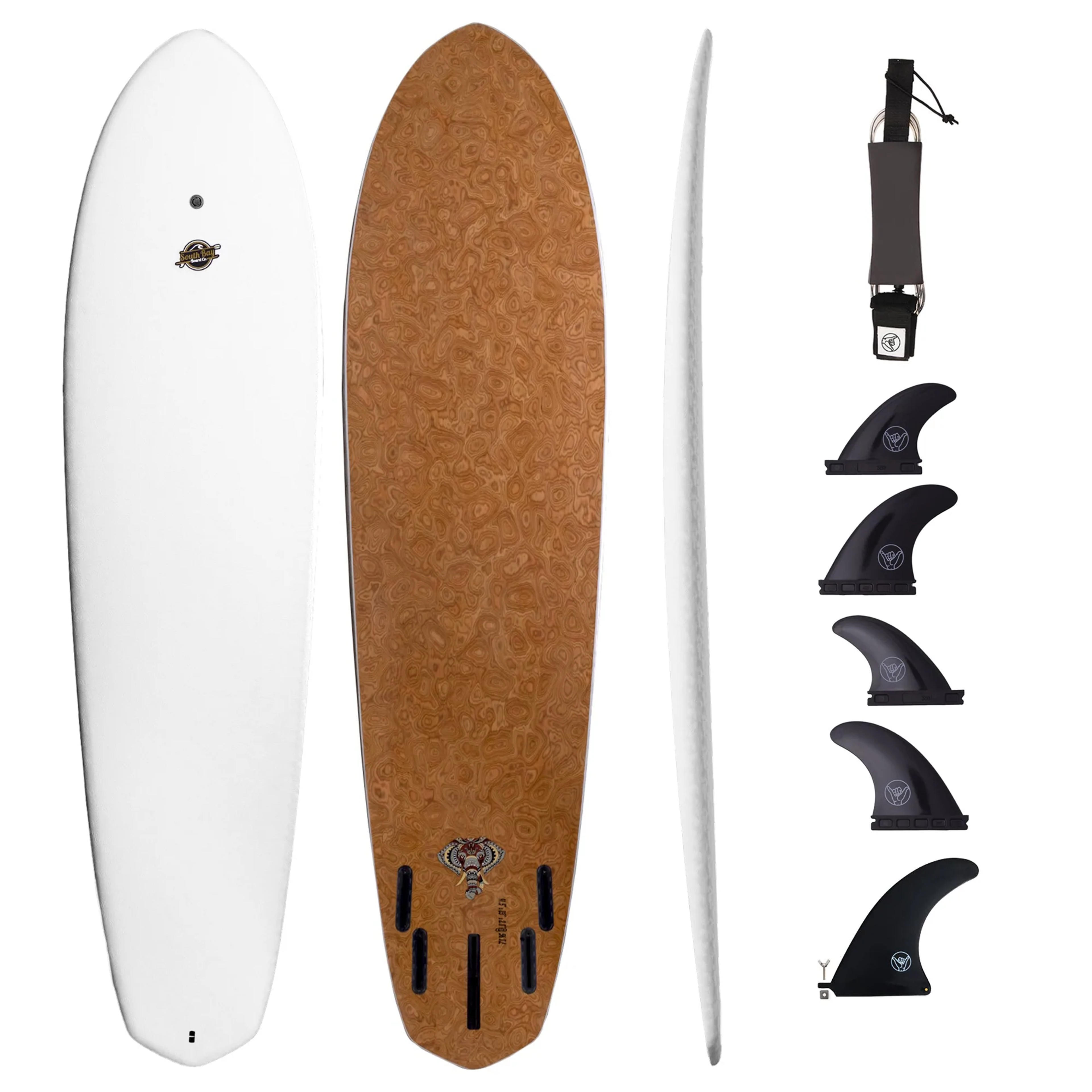 7'7 Elefante Hybrid Surfboard - Summer Closeout Sale - White