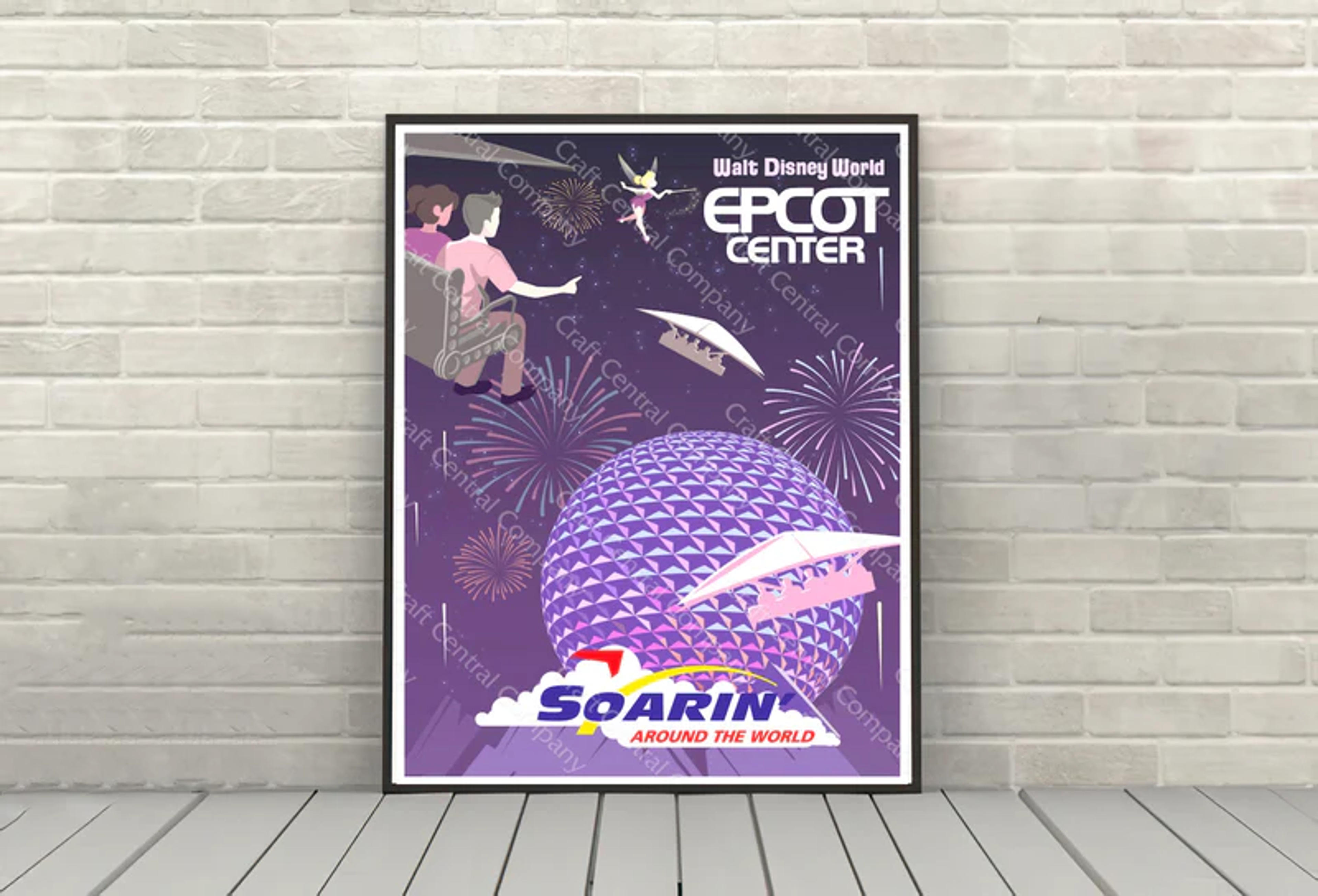 Soarin Around The World Epcot Disney Poster – CraftCentralCompany