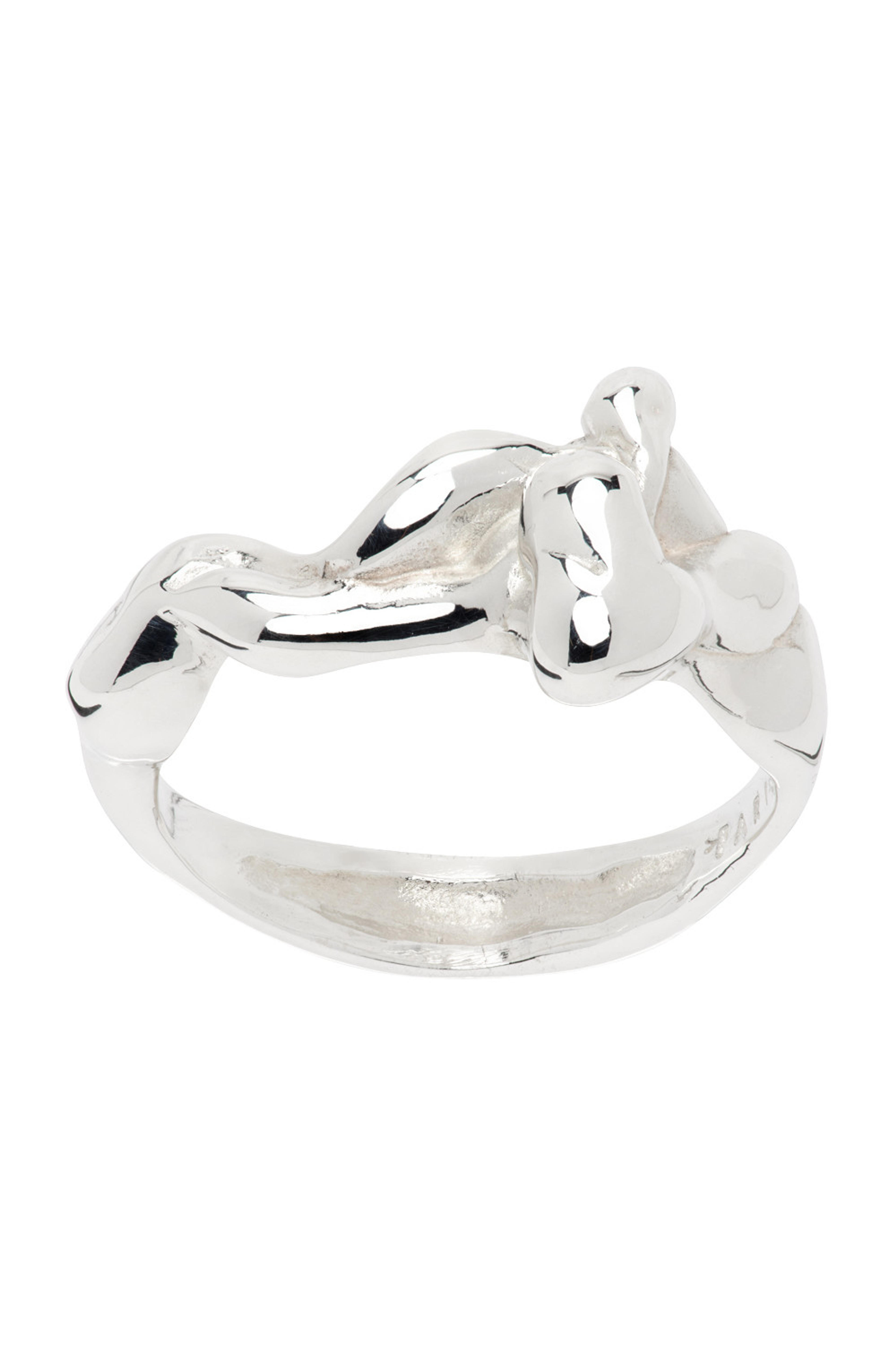 Silver Lava Ring by FARIS on Sale