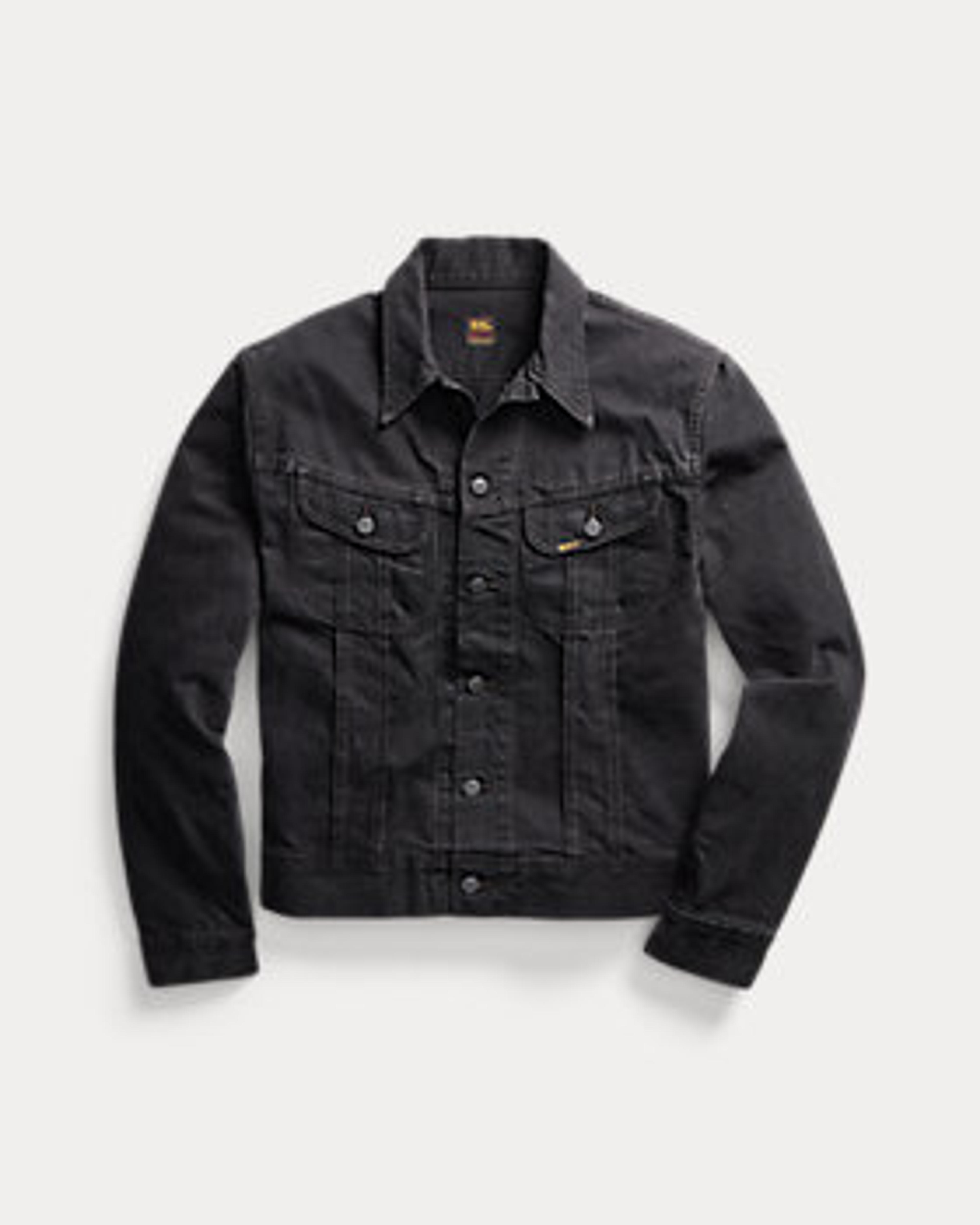 Worn-In Black Denim Trucker Jacket