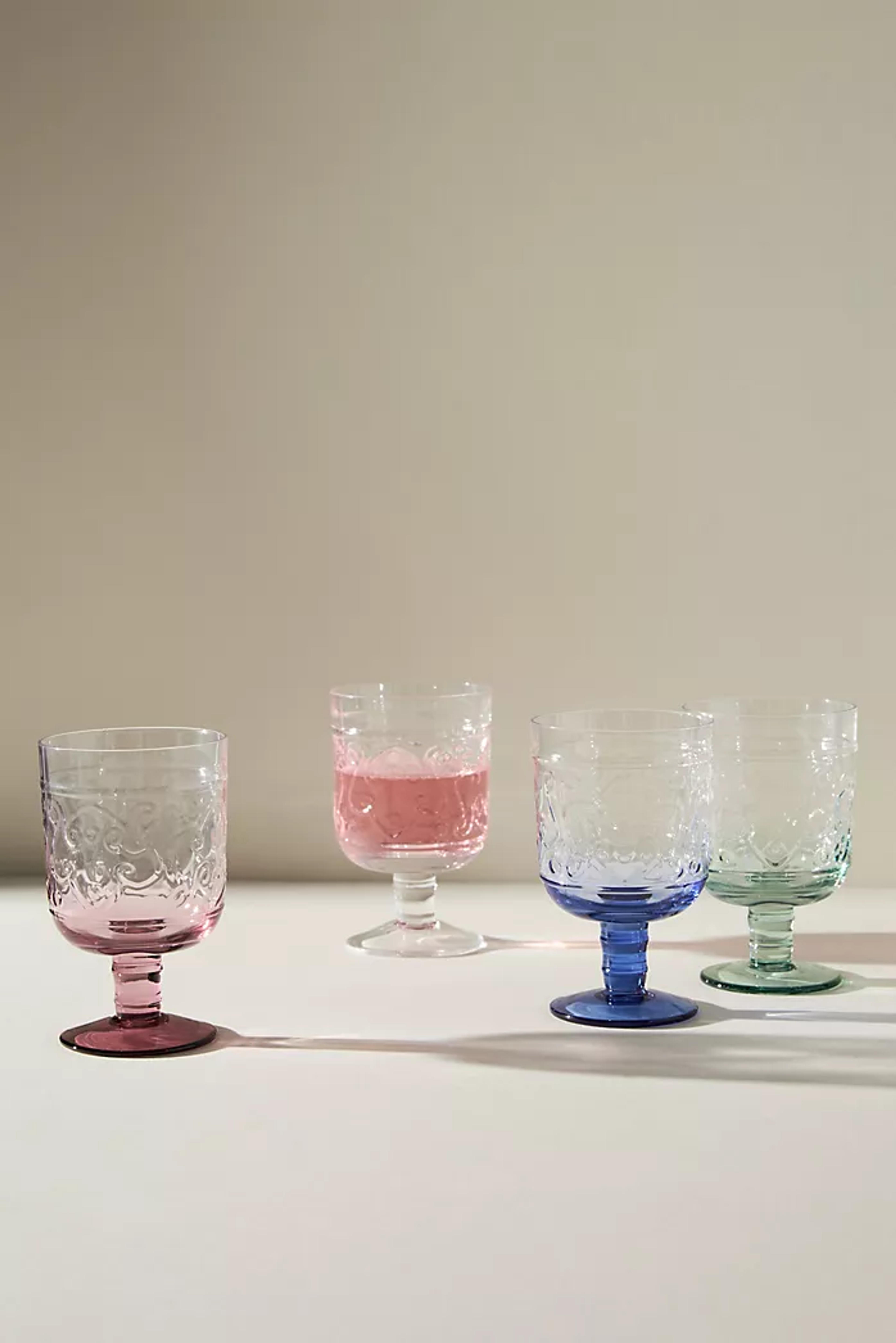 Toni Wine Glasses, Set of 4 | Anthropologie